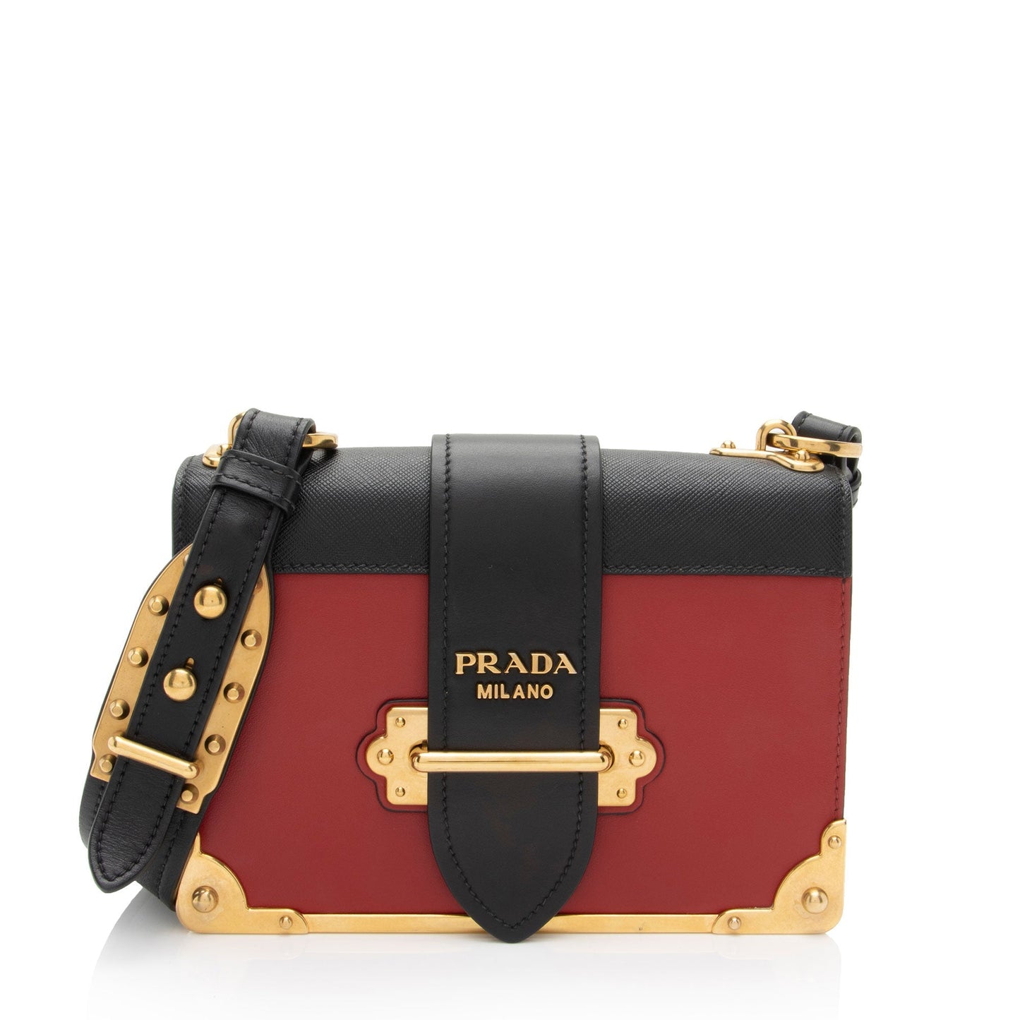 Prada Calfskin Cahier Shoulder Bag Shf I9M1Ff