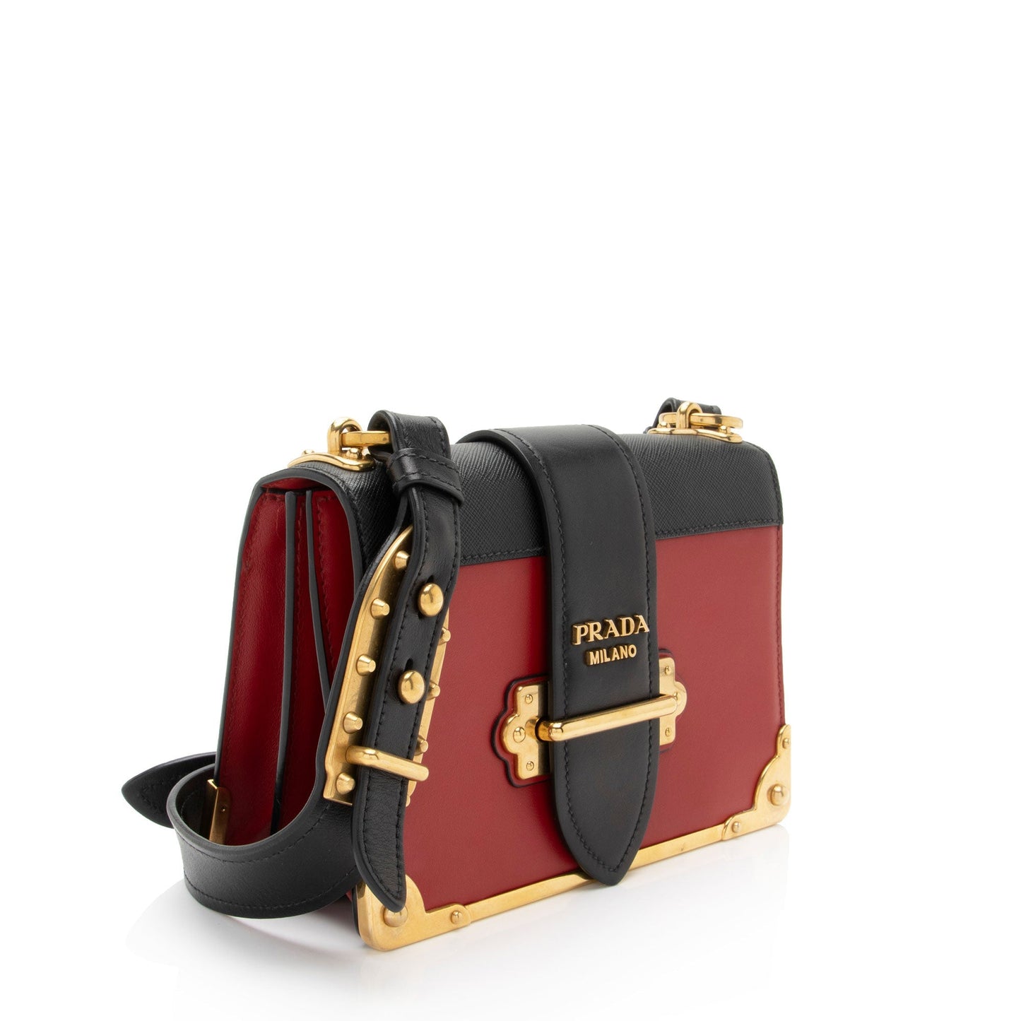 Prada Calfskin Cahier Shoulder Bag Shf I9M1Ff