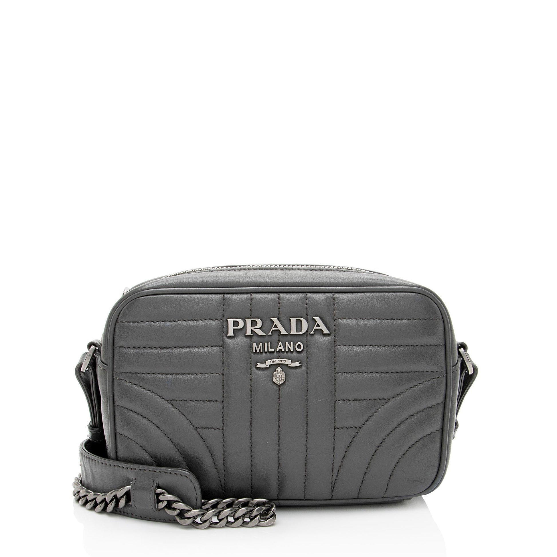Prada Calfskin Diagramme Crossbody Crossbody Bag