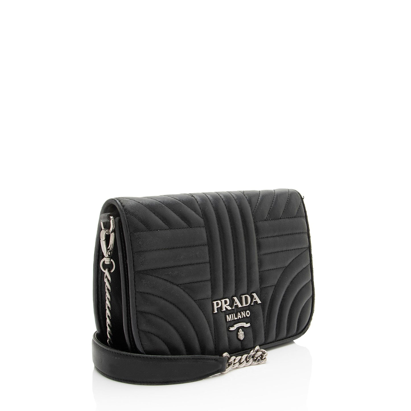 Prada Calfskin Diagramme Impunture Crossbody Final Sale Small Crossbody Bag