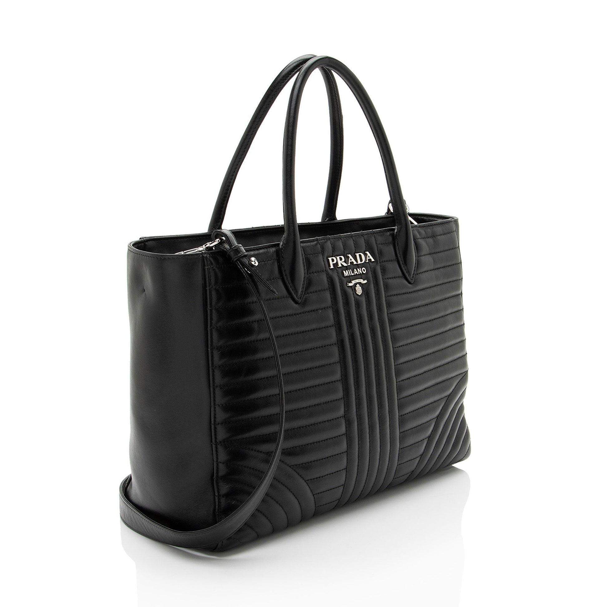 Prada Calfskin Diagramme Tote Tote Bag Calfskin Diagramme Tote