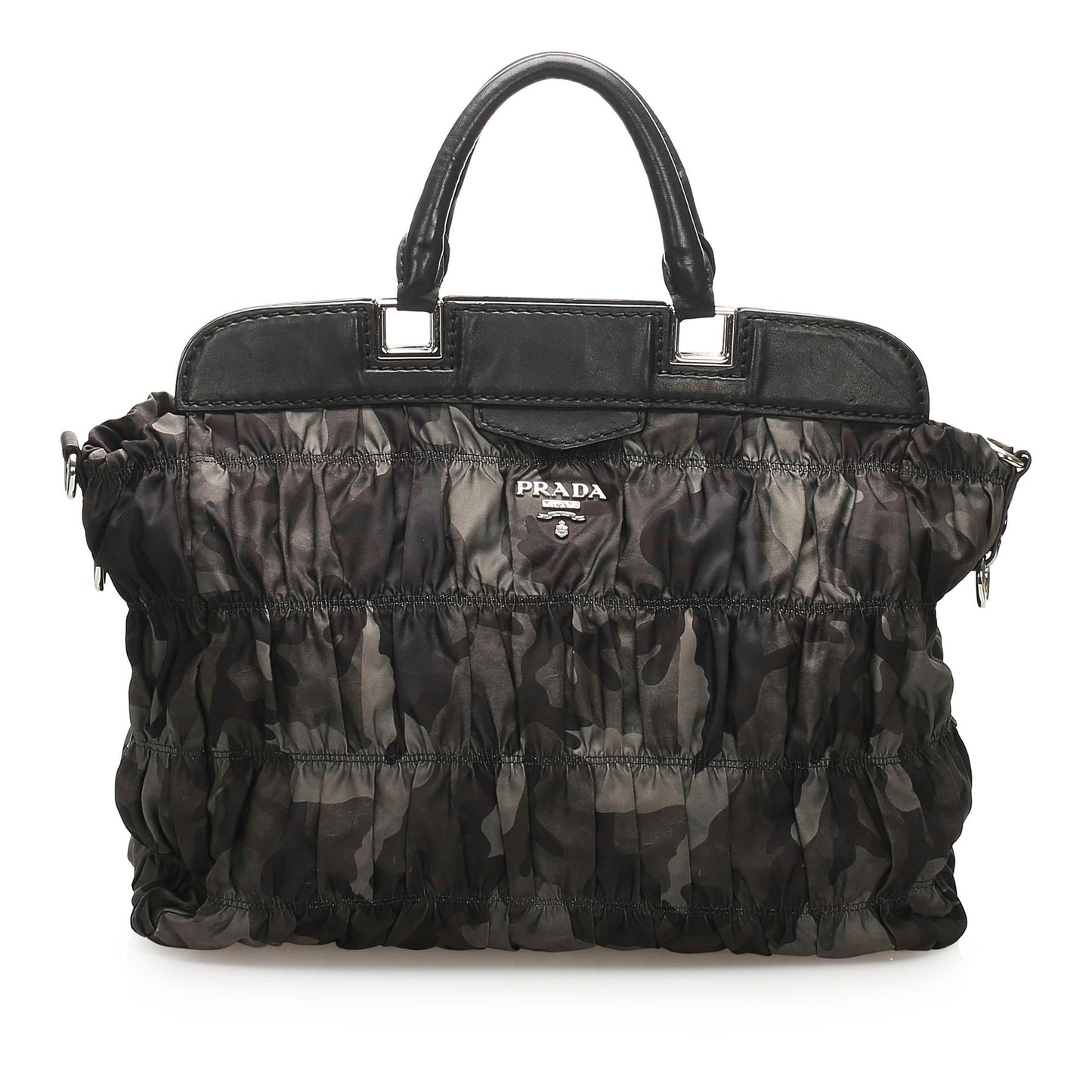 Prada Camouflage Gaufre Tessuto Tote Bag Shg
