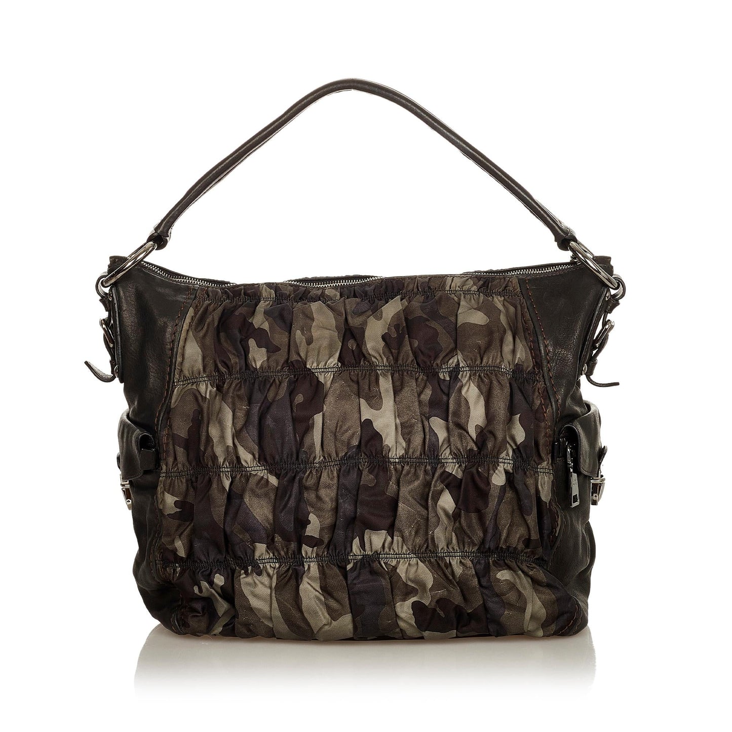 Prada Camouflage Tessuto Gaufre Tote Bag Shg