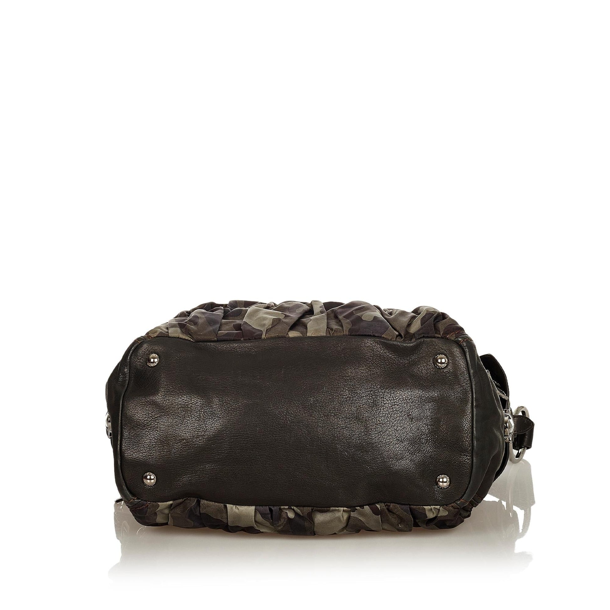 Prada Camouflage Tessuto Gaufre Tote Bag Shg