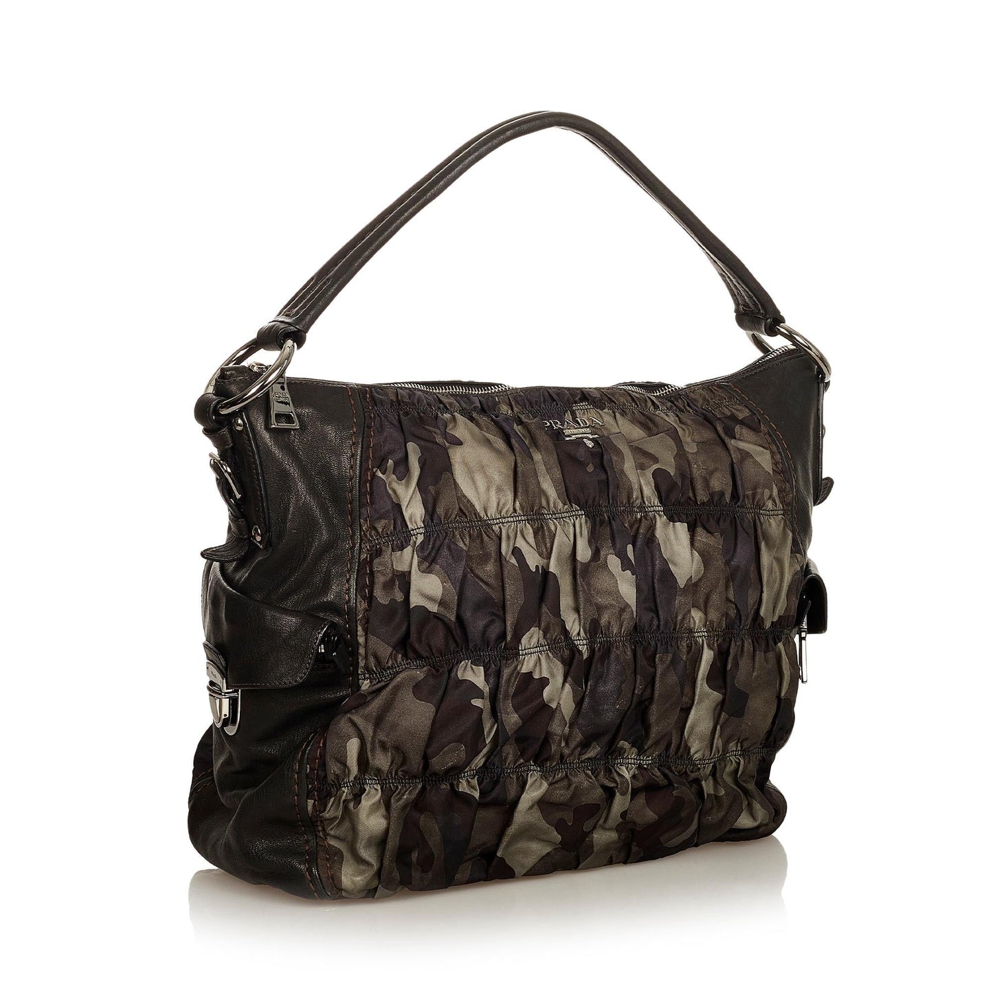 Prada Camouflage Tessuto Gaufre Tote Bag Shg