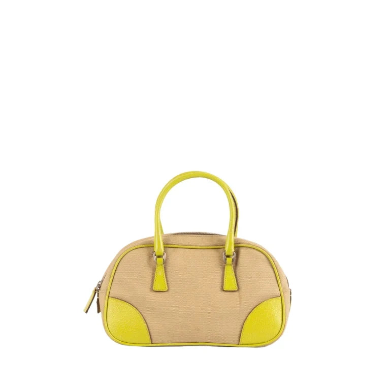 Prada Canapa Bauletto Handbag Travel Bag Canapa Bauletto Handbag