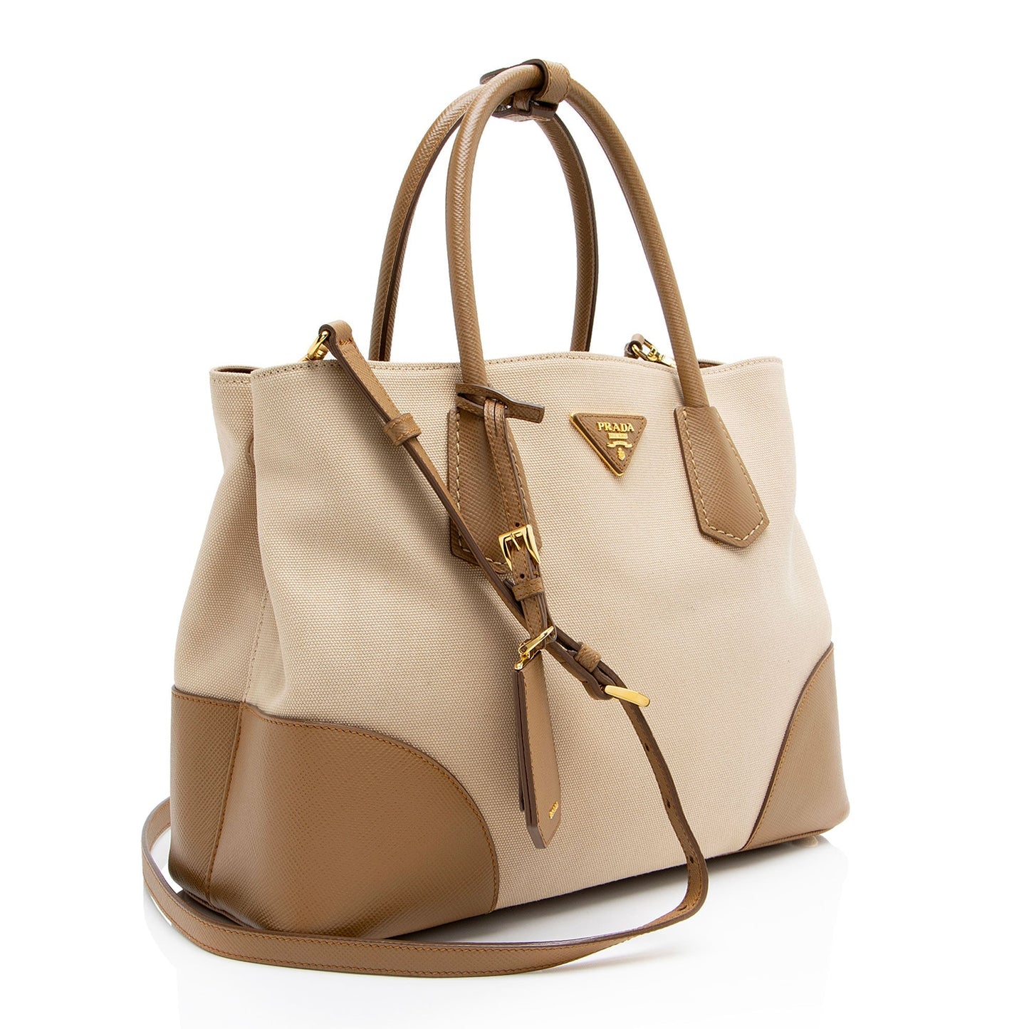 Prada Canapa Calfskin City Tote Tote Bag