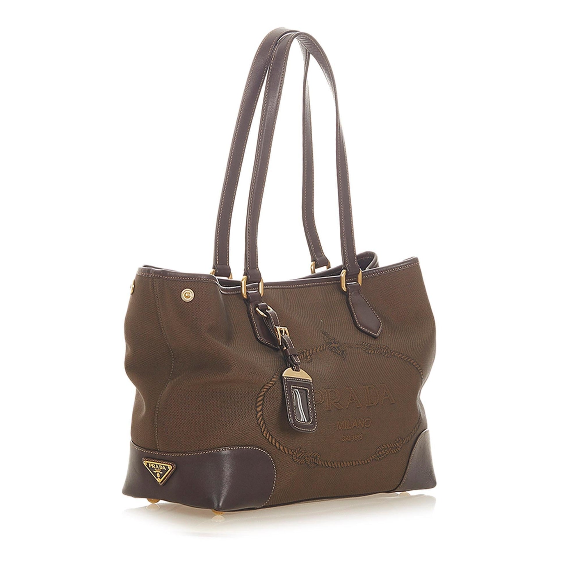Prada Canapa Tote Bag Canvas