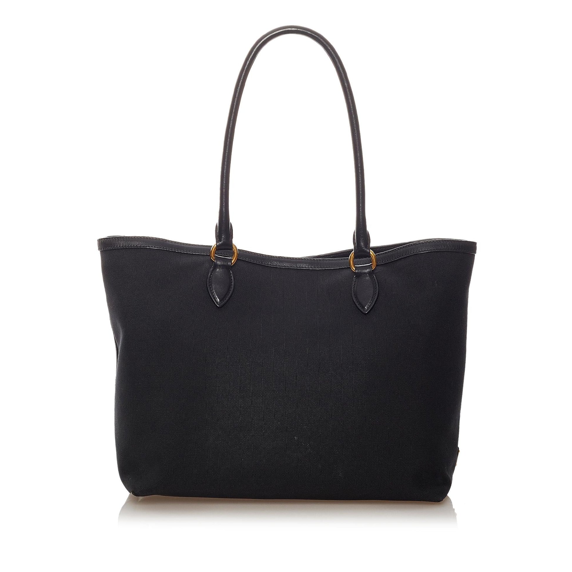 Prada Canapa Tote Bag Shg Canvas