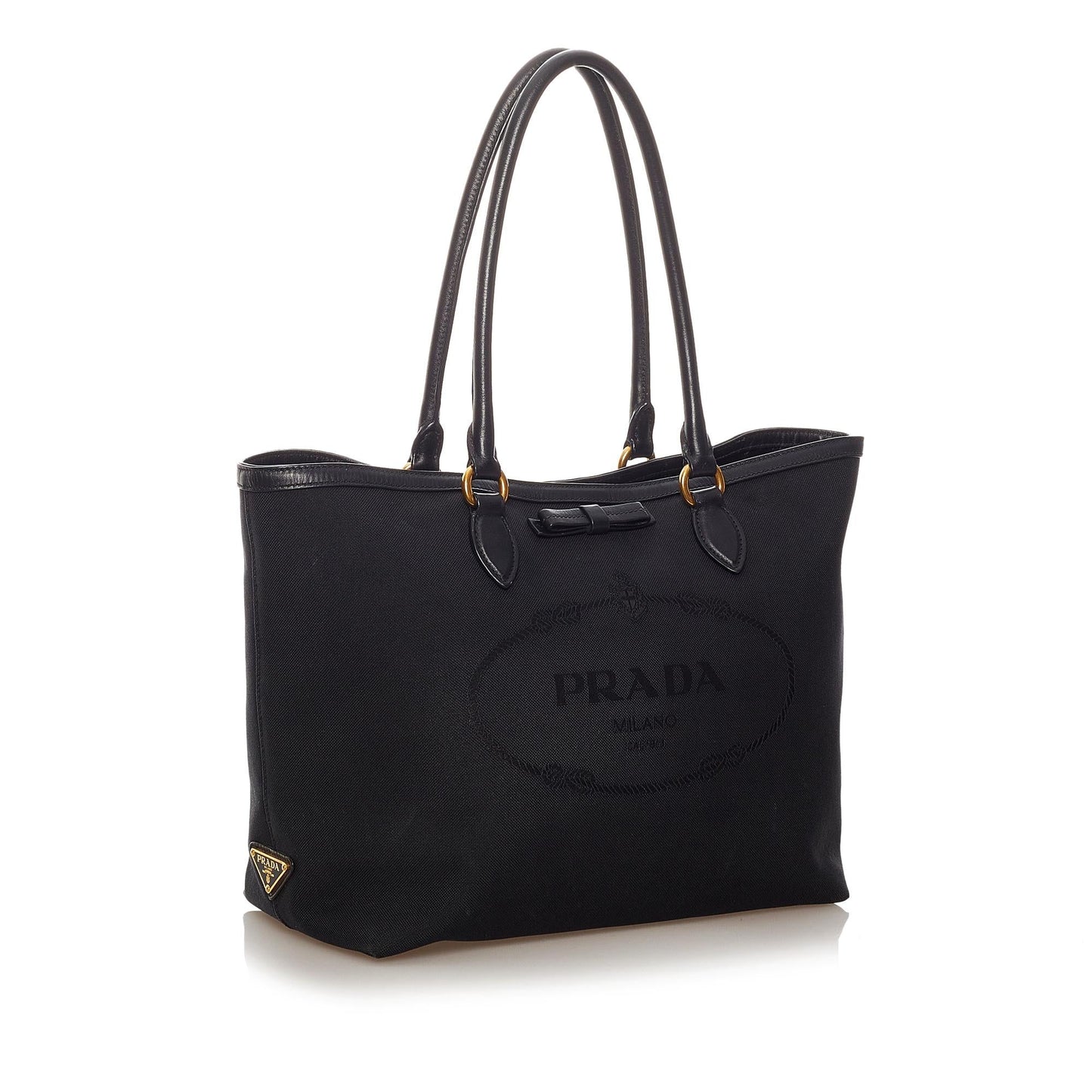 Prada Canapa Tote Bag Shg Canvas