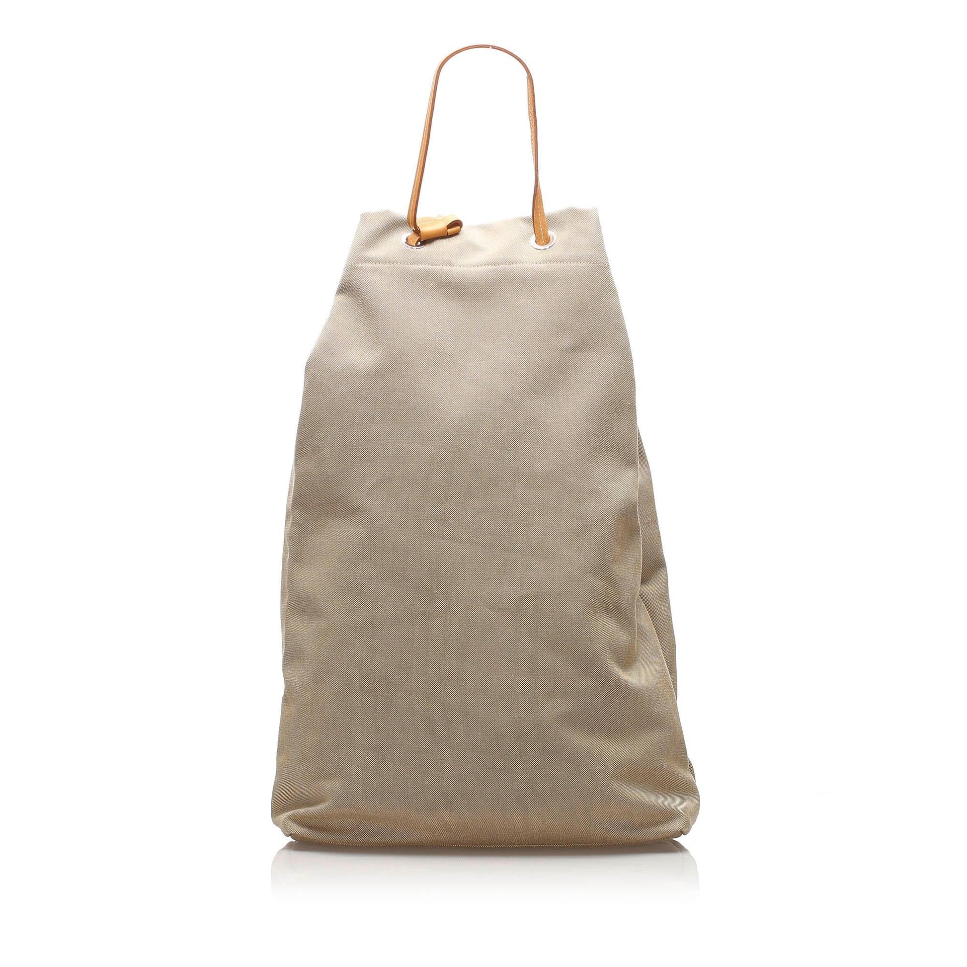 Prada Canapa Drawstring Bag Shg Canvas Bucket Shoulder Bag