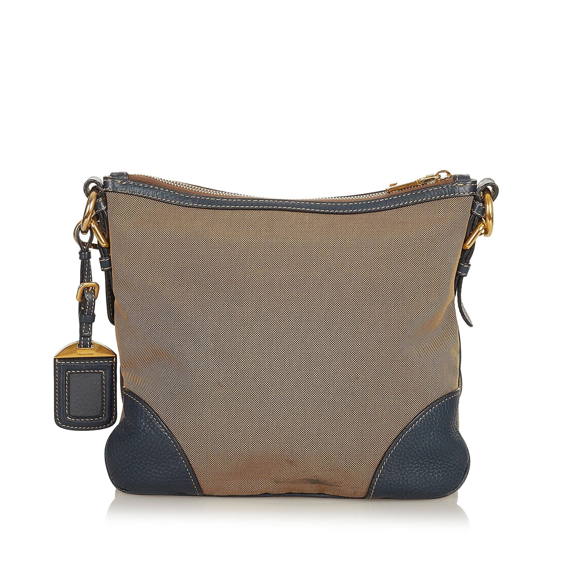 Prada Canapa Crossbody Bag Shg Canvas Logo