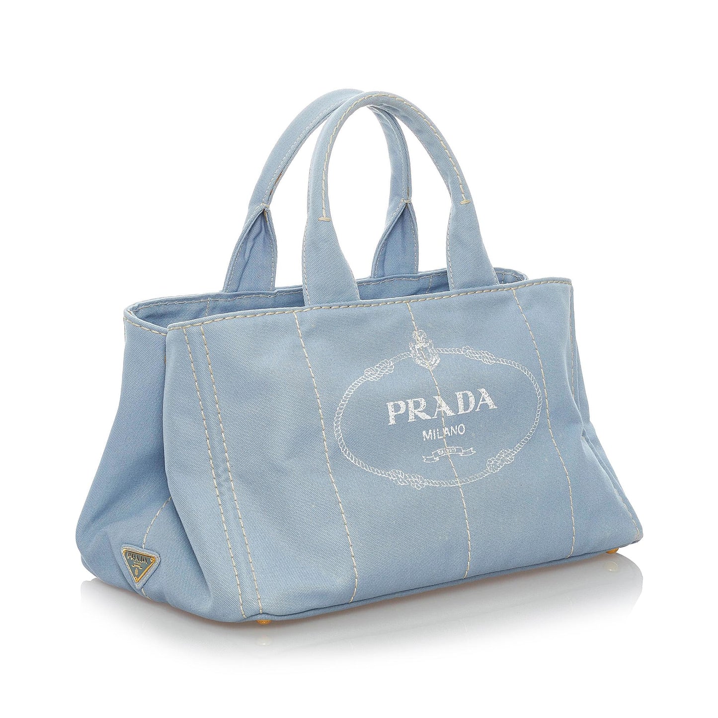 Prada Canapa Handag Shg Satchel Bag Canvas Logo