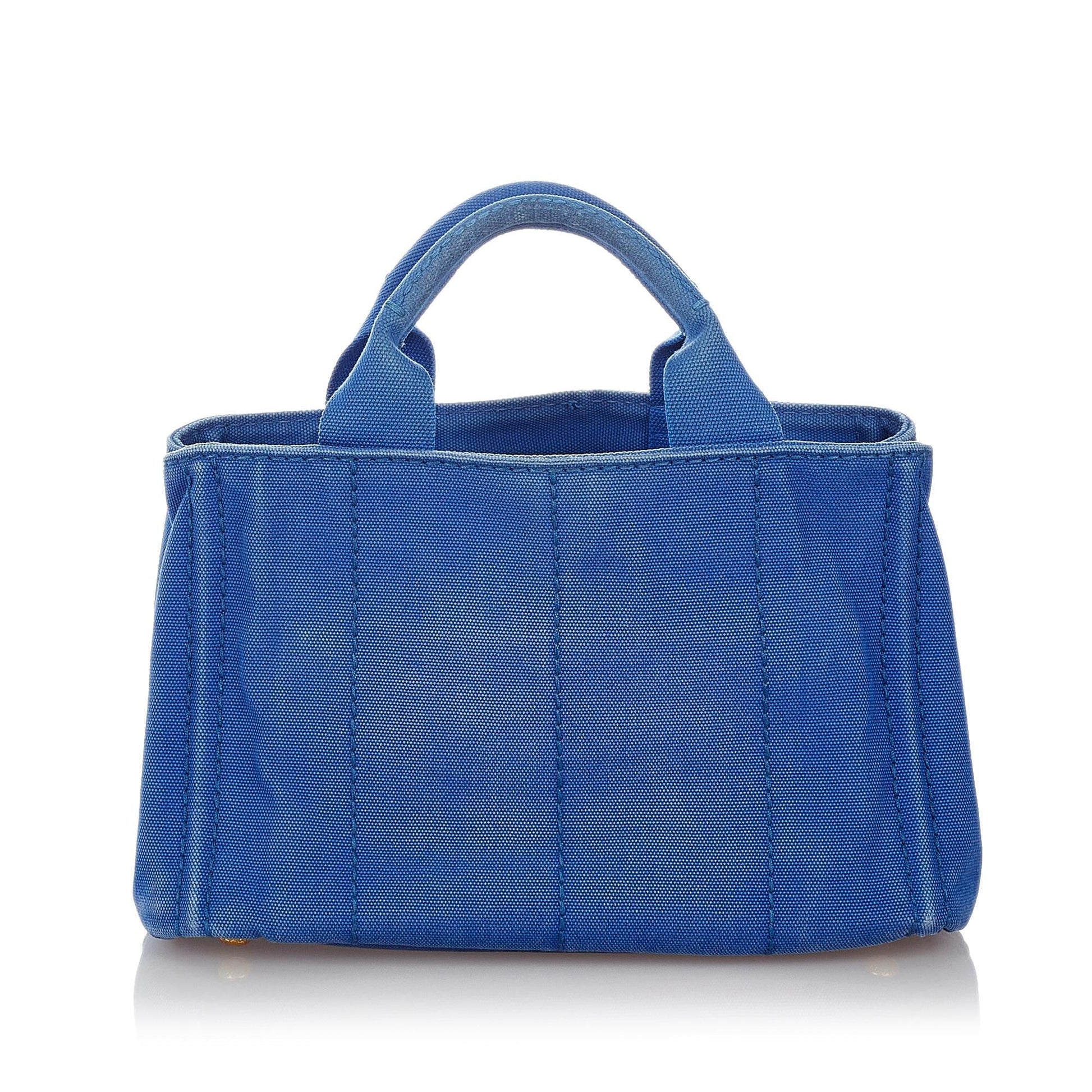 Prada Canapa Handbag Shg Canvas Logo Satchel Bag