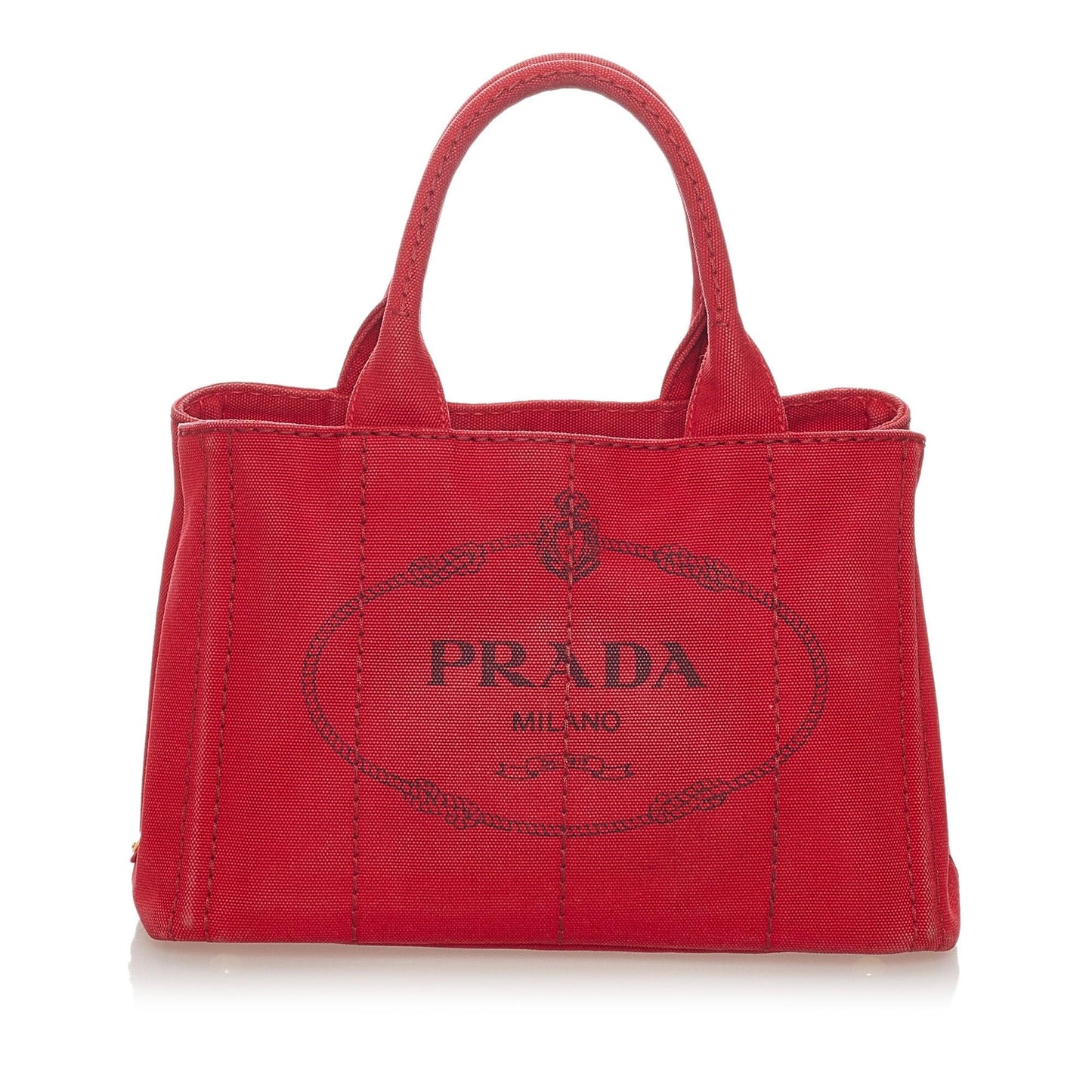Prada Canapa Handbag Shg Canvas Logo Satchel Bag Handbag Shg 28198