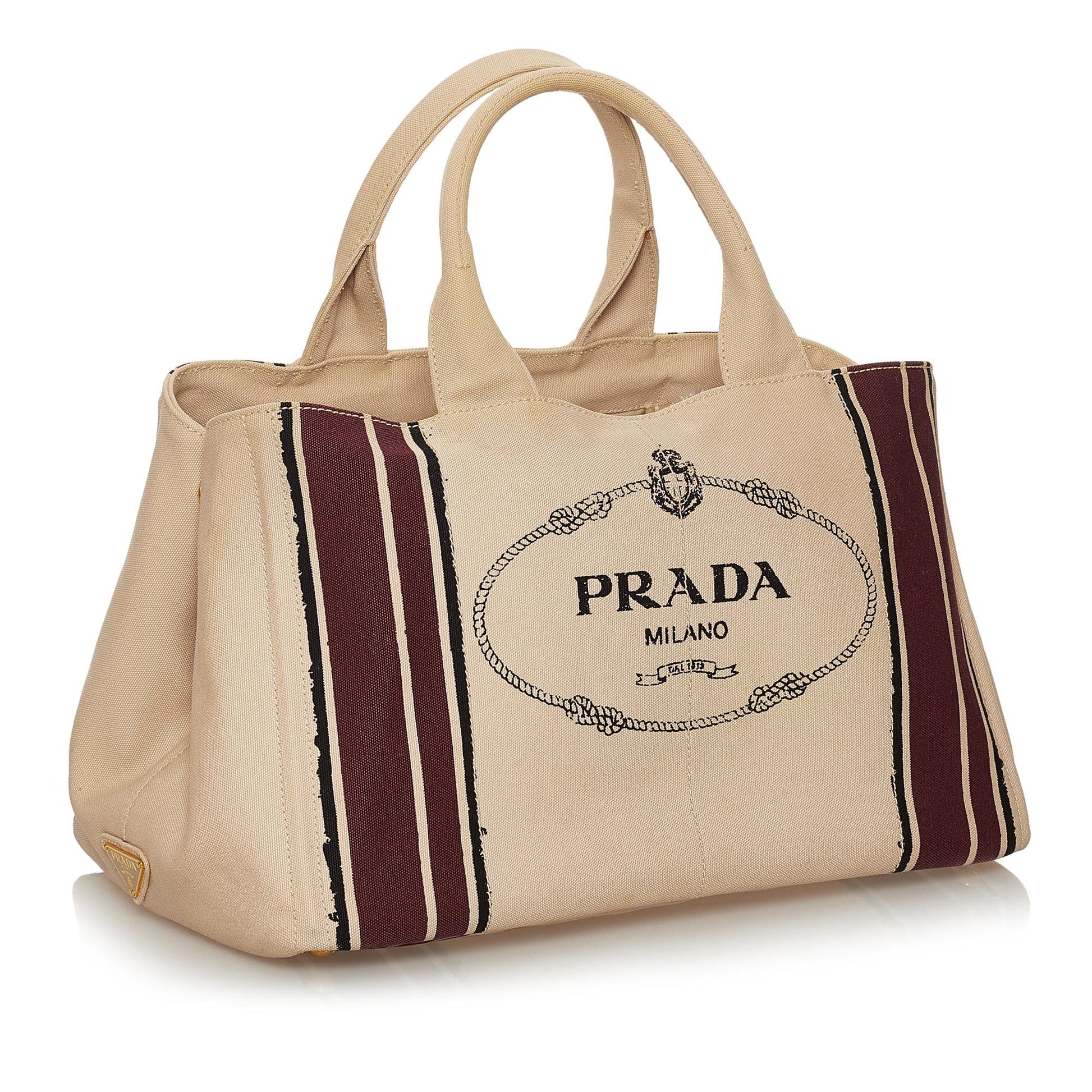 Prada Canapa Handbag Shg Canvas Logo Satchel Bag Handbag Shg 28328