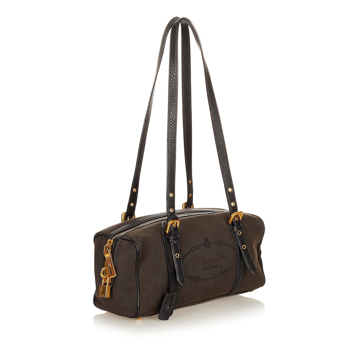 Prada Canapa Shoulder Bag Shg Canvas Logo