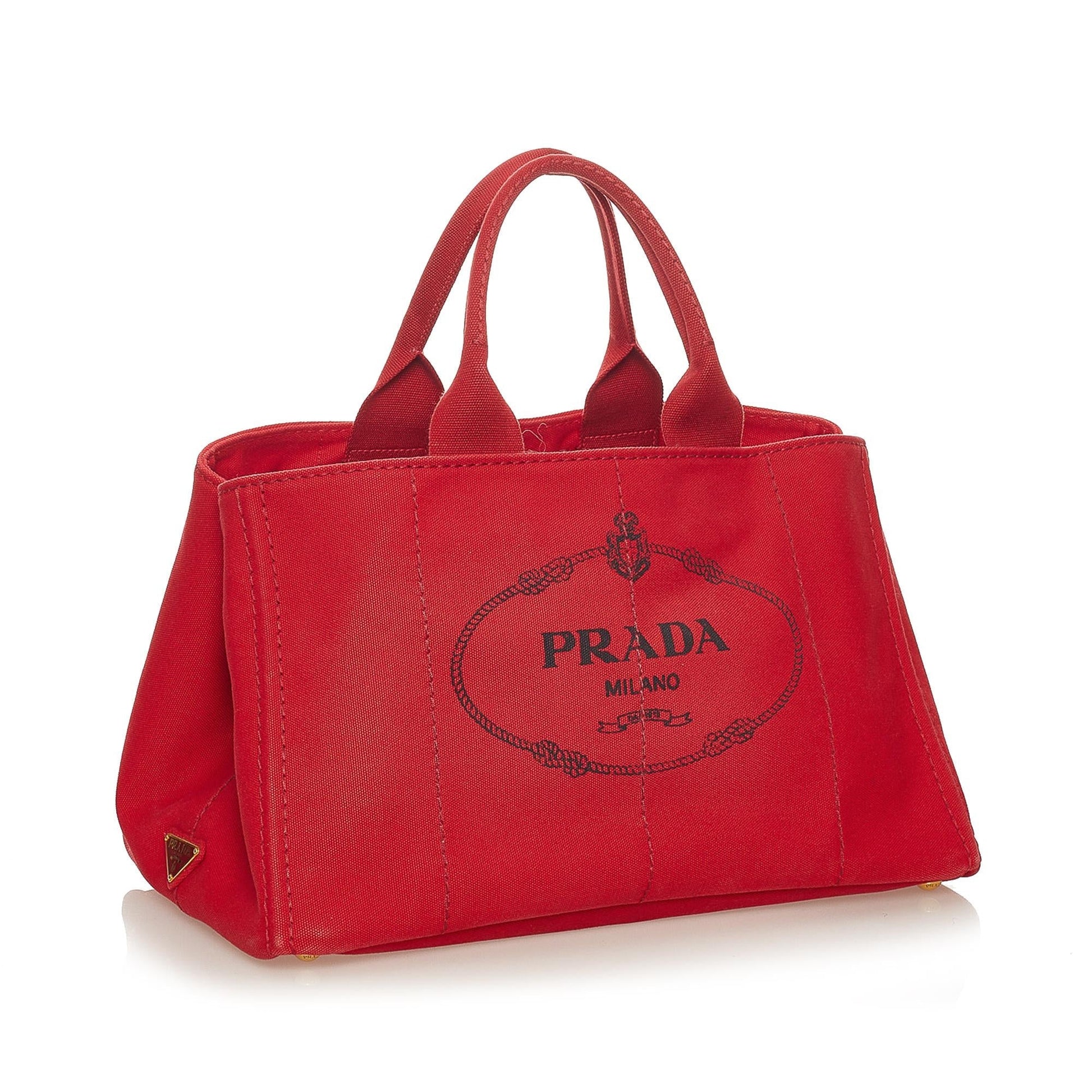Prada Canapa Tote Bag Shg Canvas Logo Bag Shg 27786
