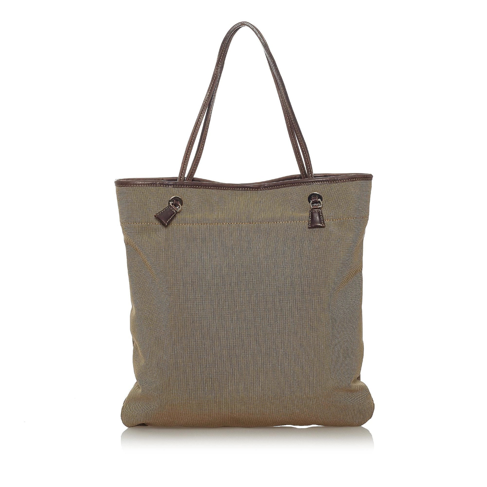 Prada Canapa Tote Bag Shg Canvas Logo Bag Shg 28733