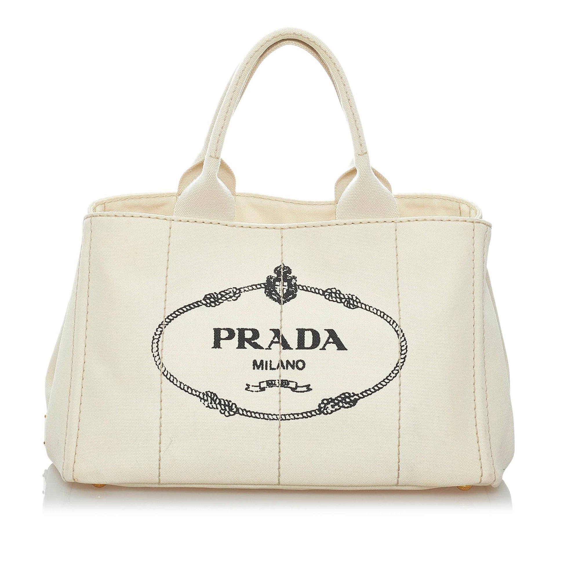 Prada Canapa Tote Bag Shg Canvas Logo Bag Shg 29655