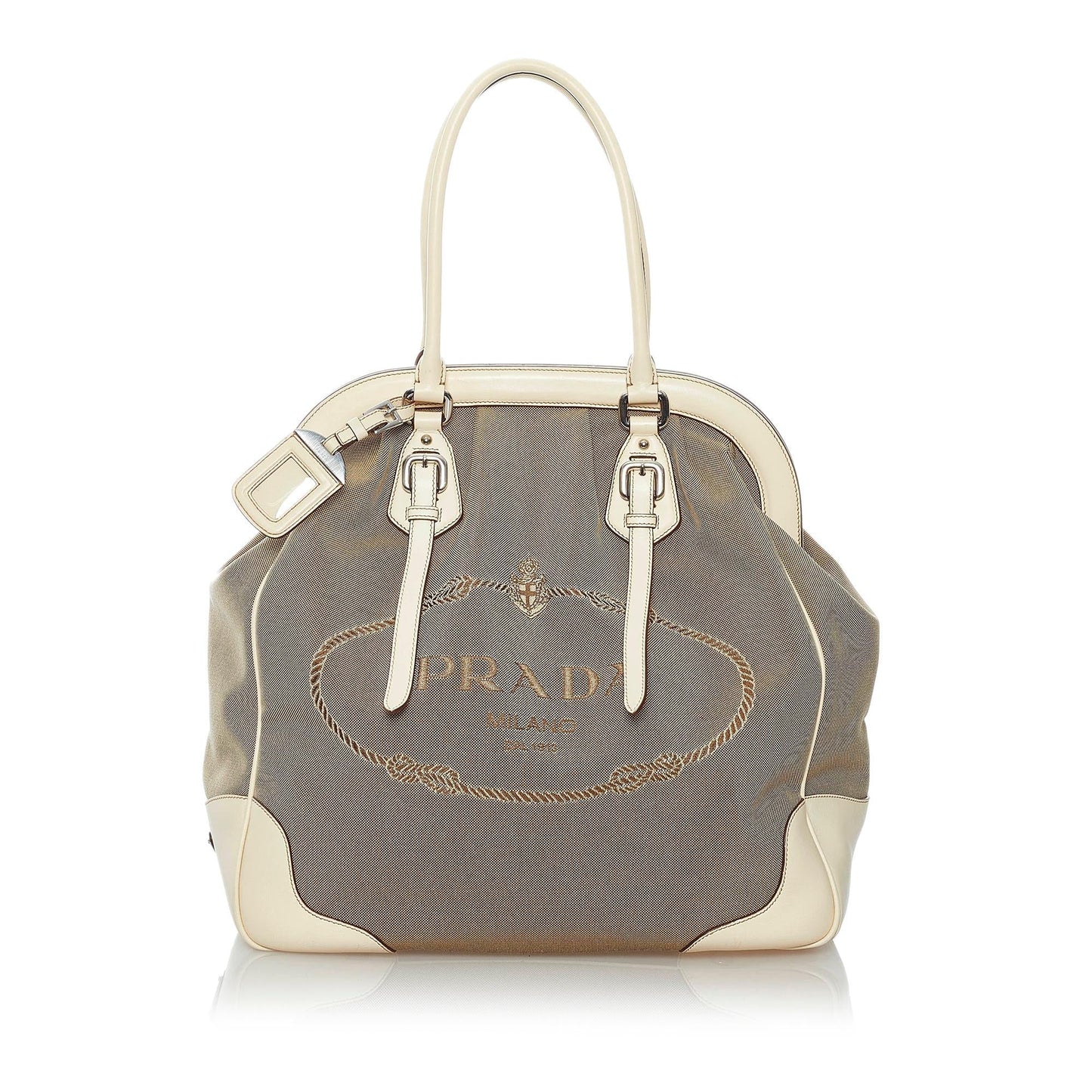 Prada Canapa Tote Bag Shg Canvas Logo Bag Shg 30280