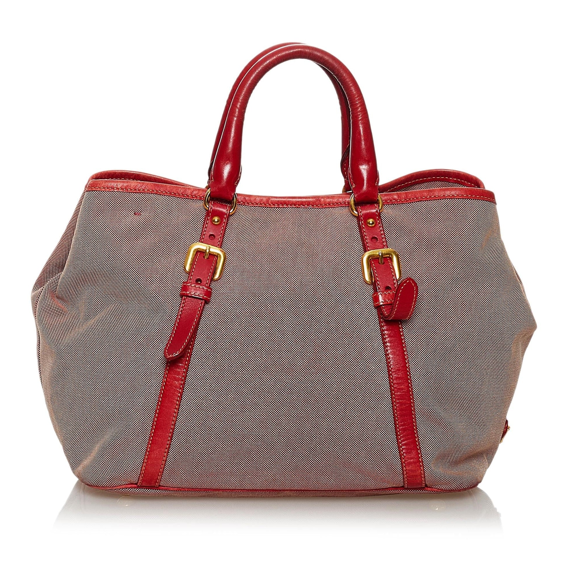 Prada Canapa Tote Bag Shg Canvas Logo Bag Shg 30601