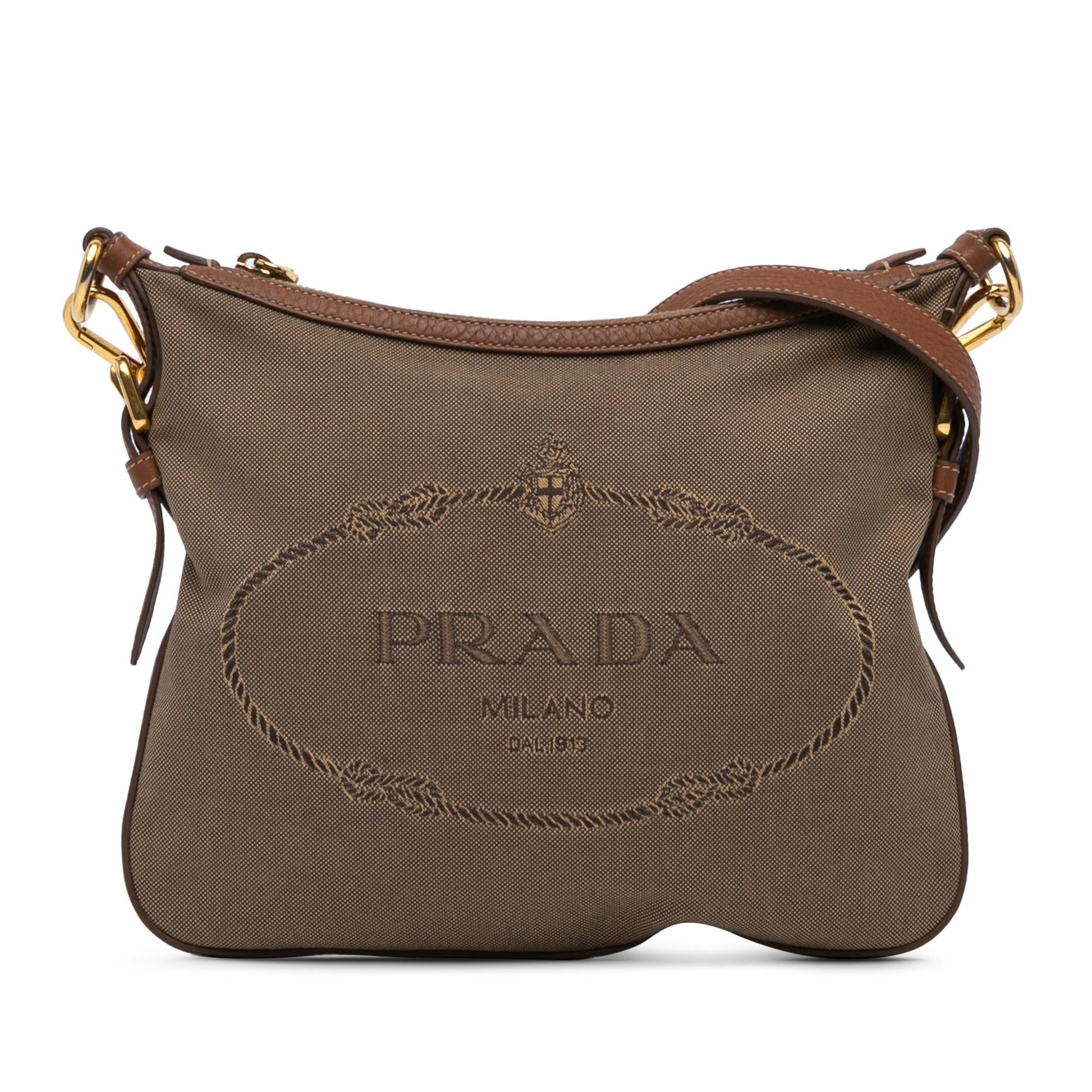 Prada Canapa Crossbody Shg Mjriif Logo Crossbody Bag