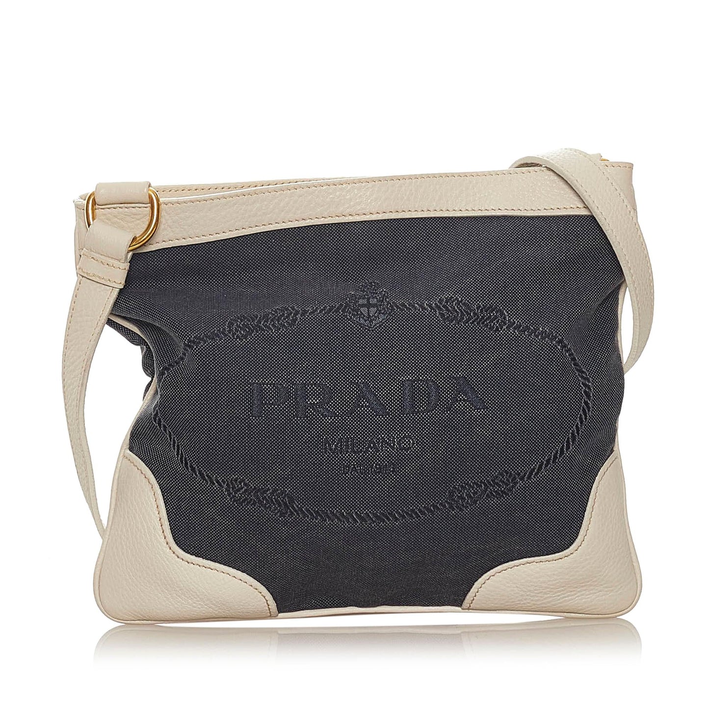 Prada Canapa Crossbody Bag Shg Denim Logo