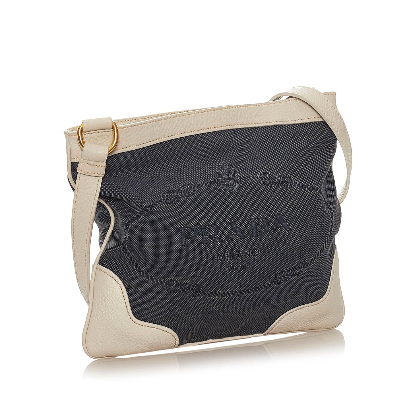 Prada Canapa Crossbody Bag Shg Denim Logo