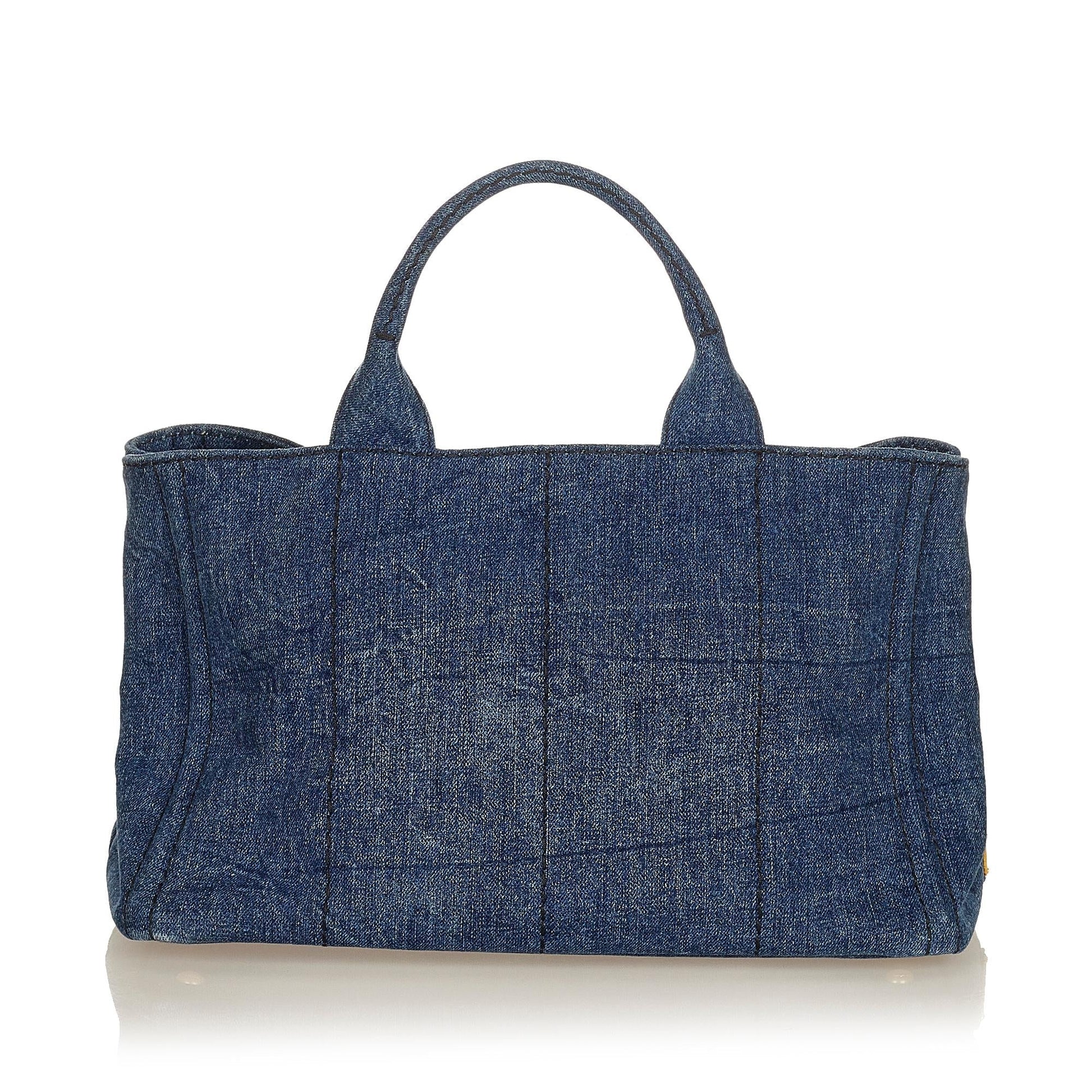 Prada Canapa Hanbag Shg Satchel Bag Denim Logo