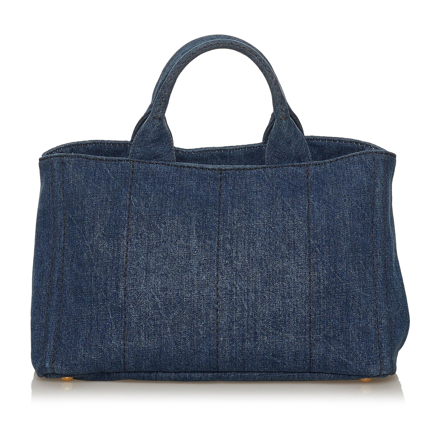 Prada Canapa Satchel Shg Denim Logo Satchel Bag