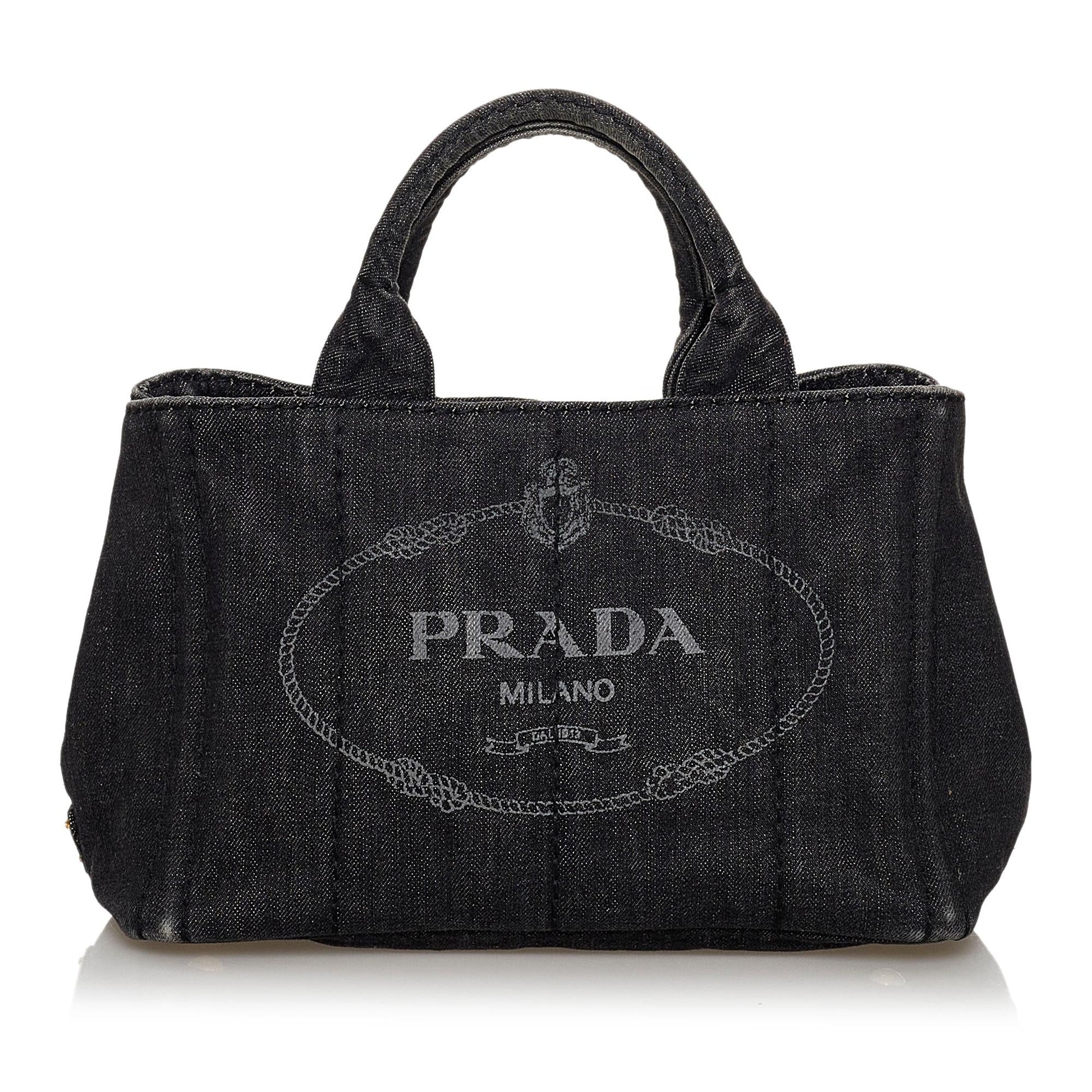 Prada Canapa Satchel Shg Denim Logo Satchel Bag Satchel Shg 30089