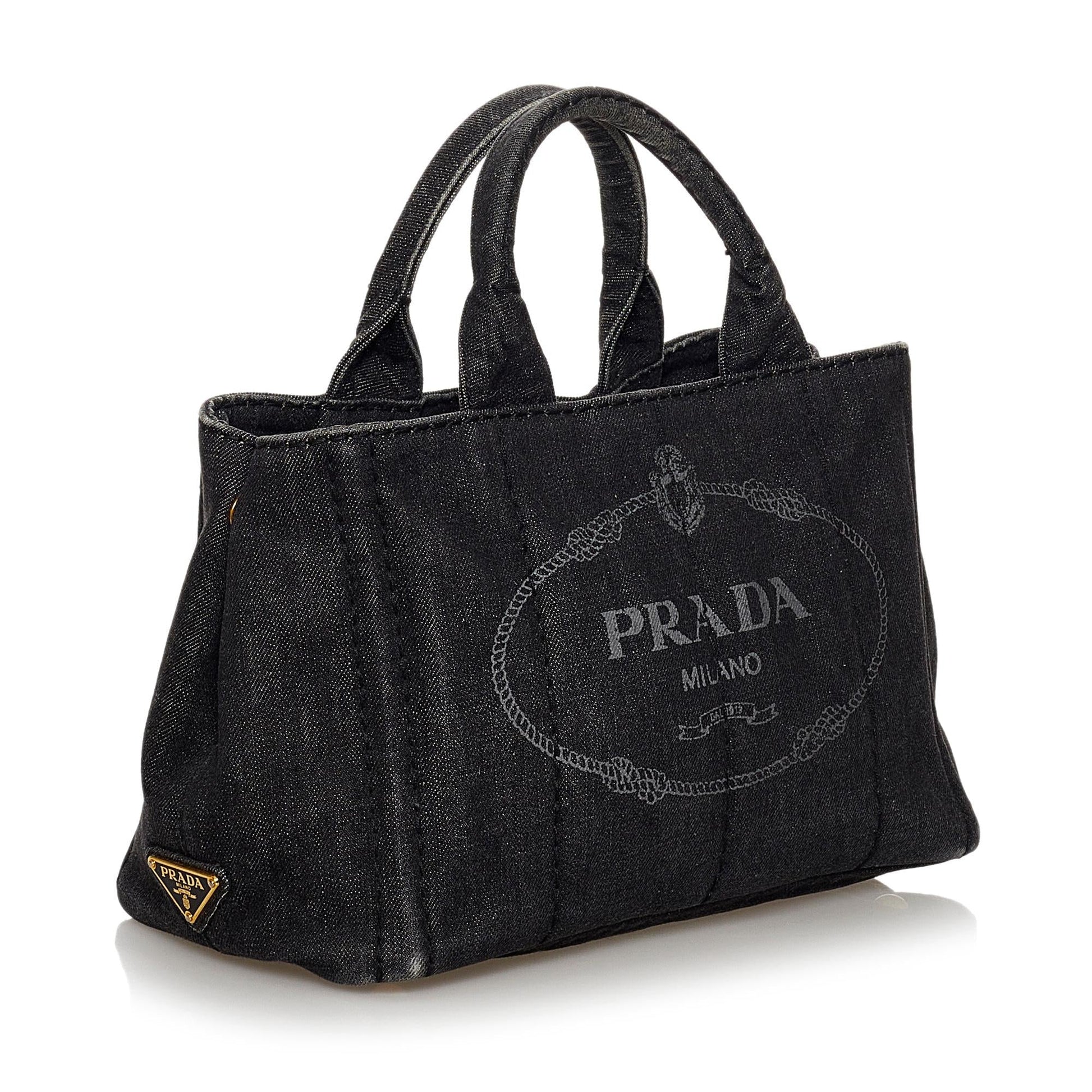 Prada Canapa Satchel Shg Denim Logo Satchel Bag Satchel Shg 30089