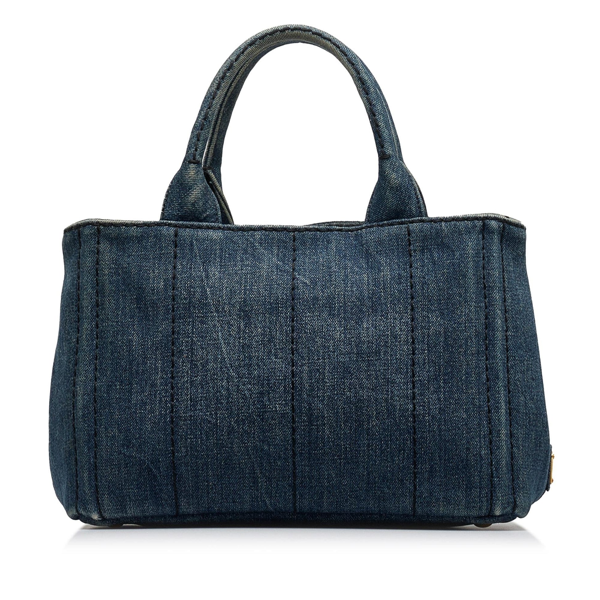 Prada Canapa Satchel Shg Wkkqcb Denim Logo Satchel Bag