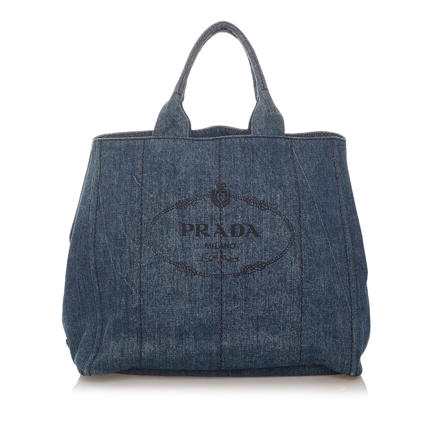 Prada Canapa Tote Bag Shg Denim Logo Bag Shg 27693
