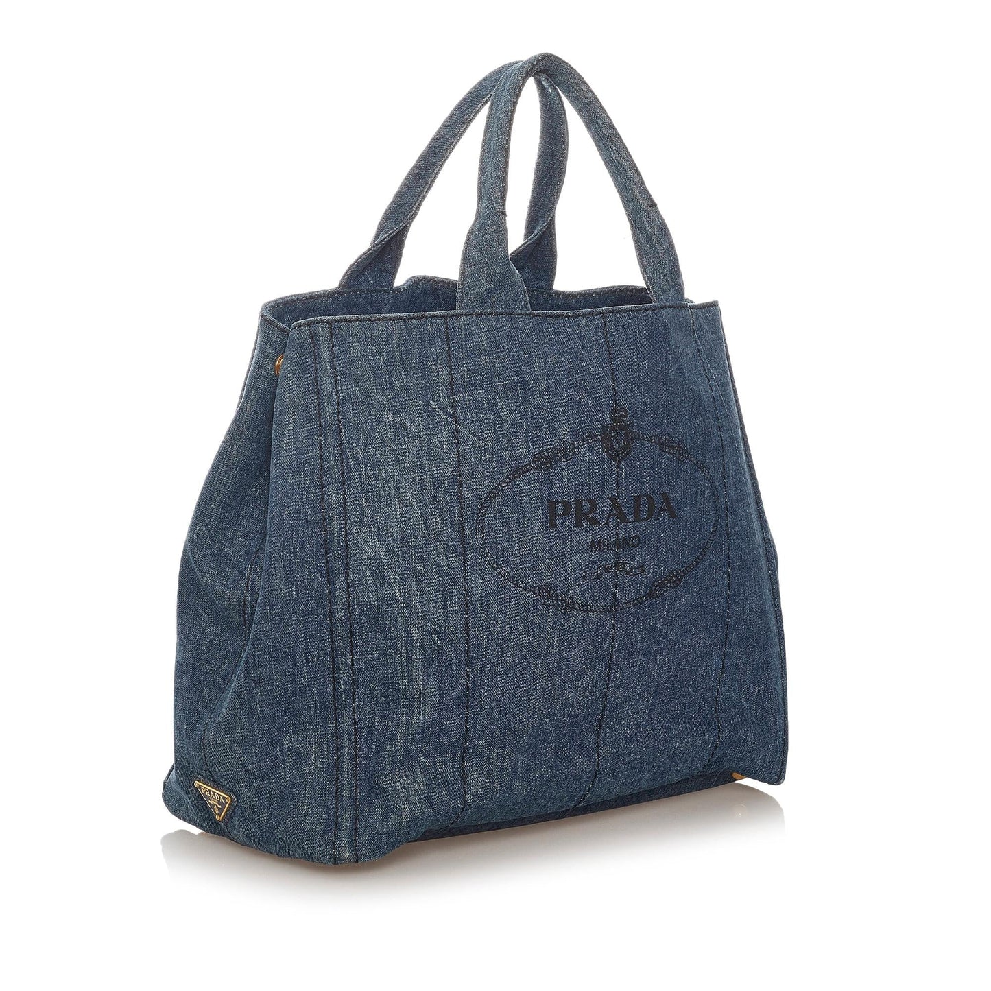 Prada Canapa Tote Bag Shg Denim Logo Bag Shg 27693
