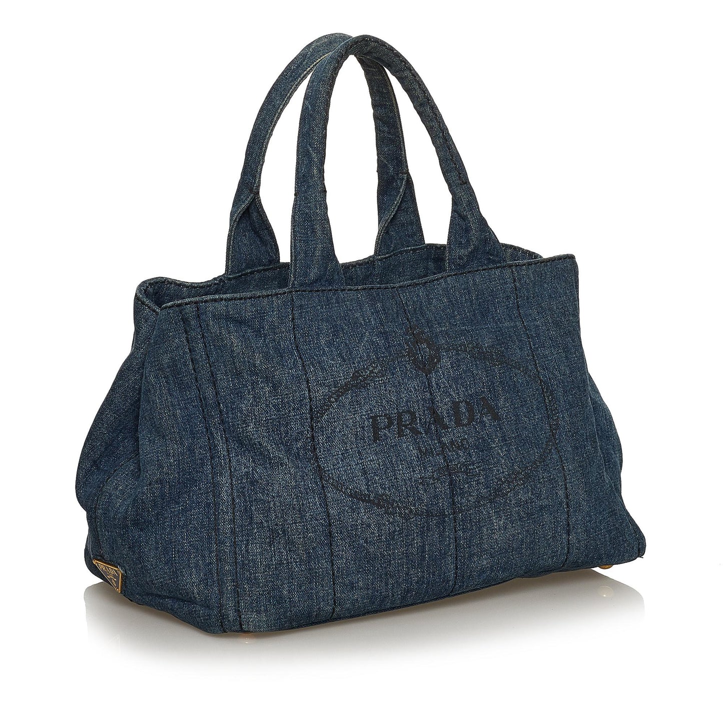 Prada Canapa Tote Bag Shg Denim Logo Bag Shg 29654