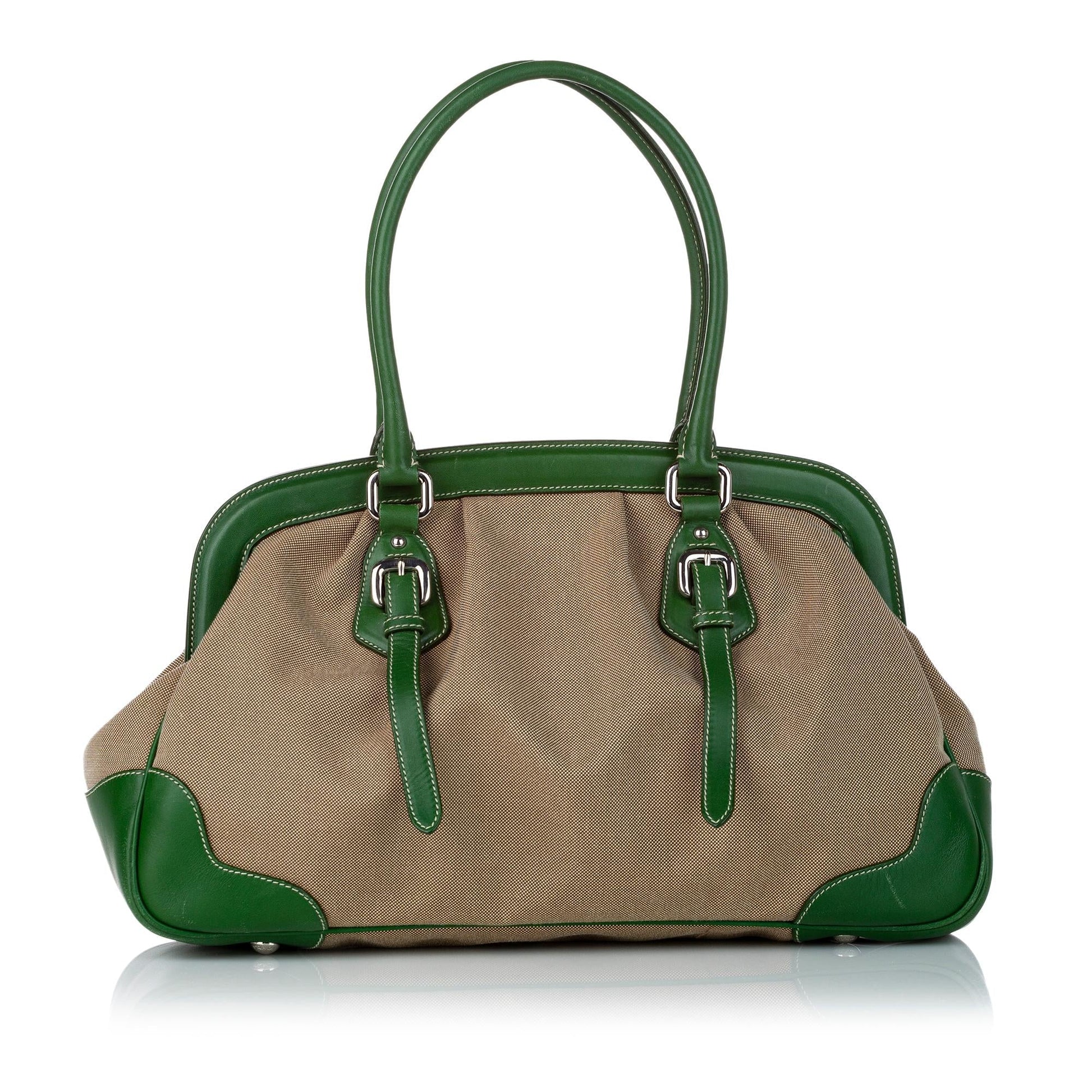Prada Canapa Frame Handbag Shg Logo Satchel Bag Handbag Shg 30994