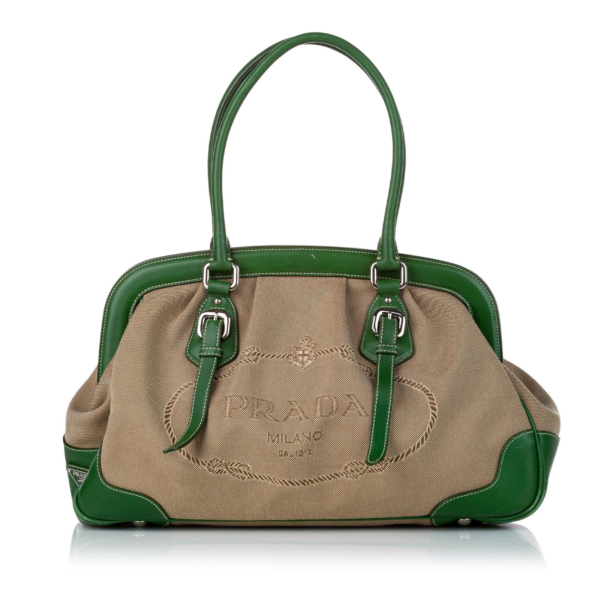 Prada Canapa Frame Handbag Shg Logo Satchel Bag Handbag Shg 30994