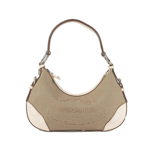 Prada Canapa Hobo Handbag Logo Travel Bag