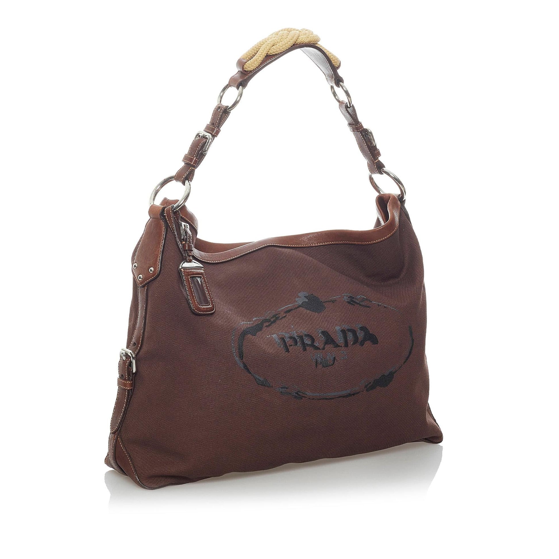 Prada Canapa Shoulder Bag Shg Nylon Logo Bag Shg 30445