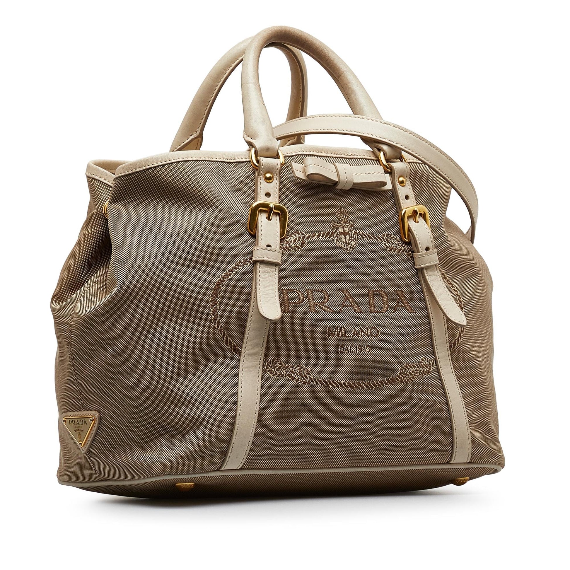 Prada Canapa Satchel Shg X9Apjx Logo Satchel Bag