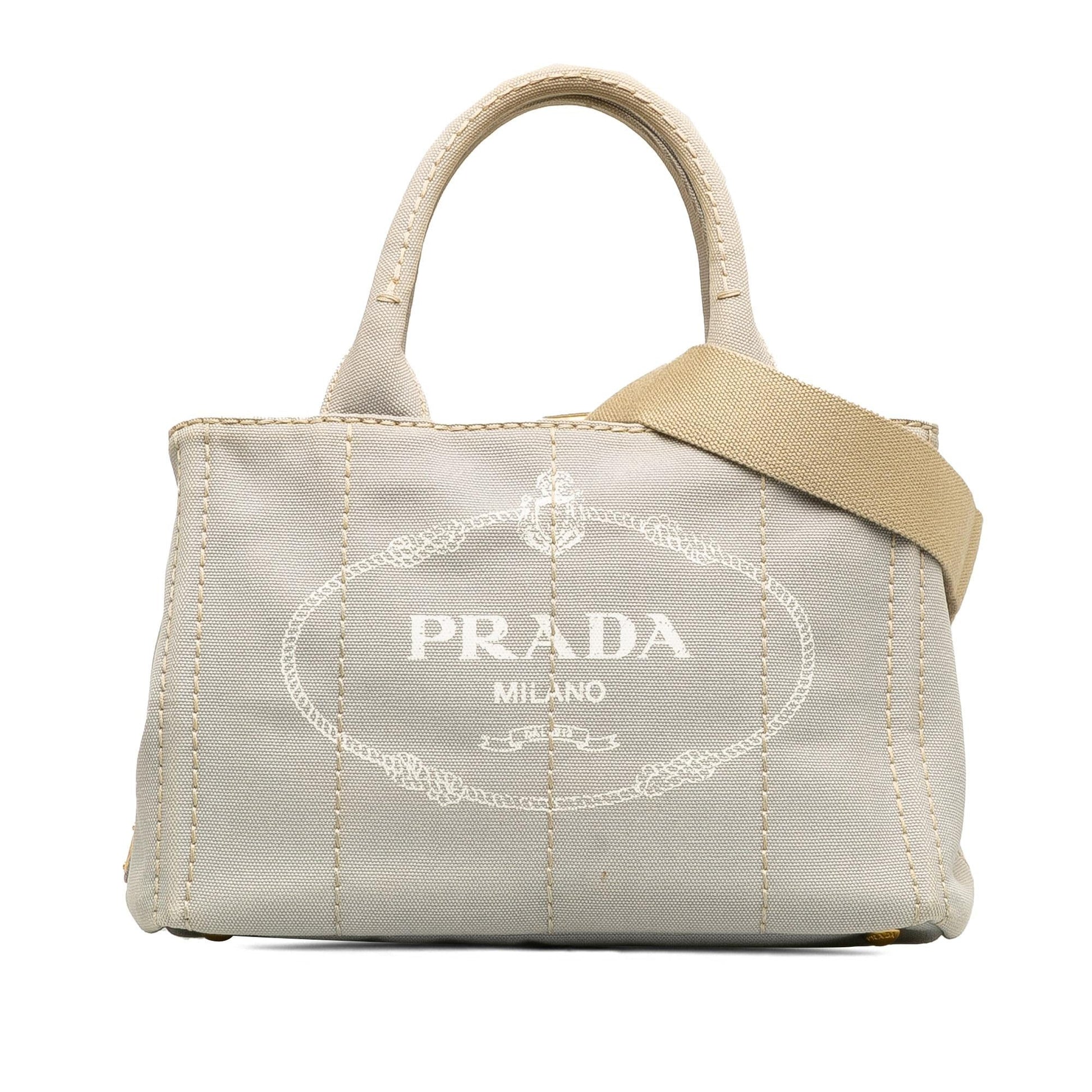 Prada Canapa Satchel Shg Iqn9Cg Logo Satchel Bag