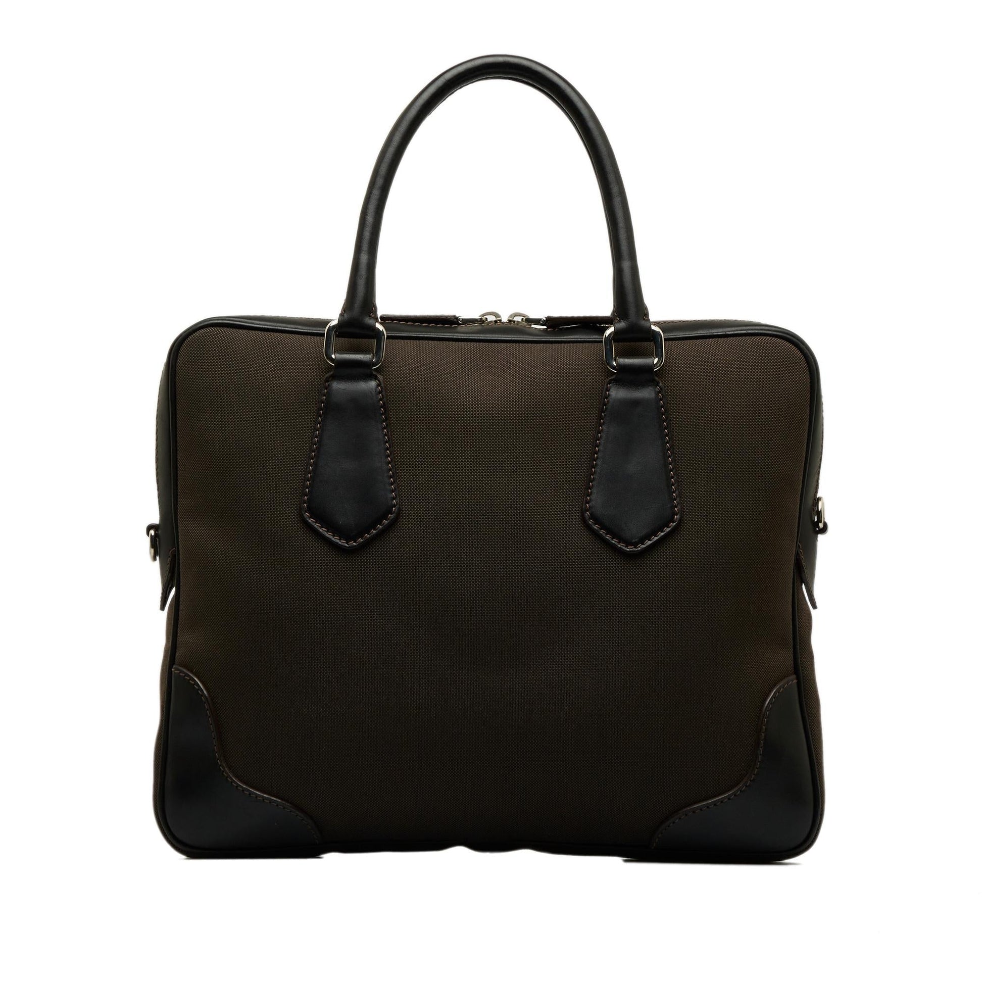 Prada Canapa Satchel Shg B8U3Kh Logo Satchel Bag