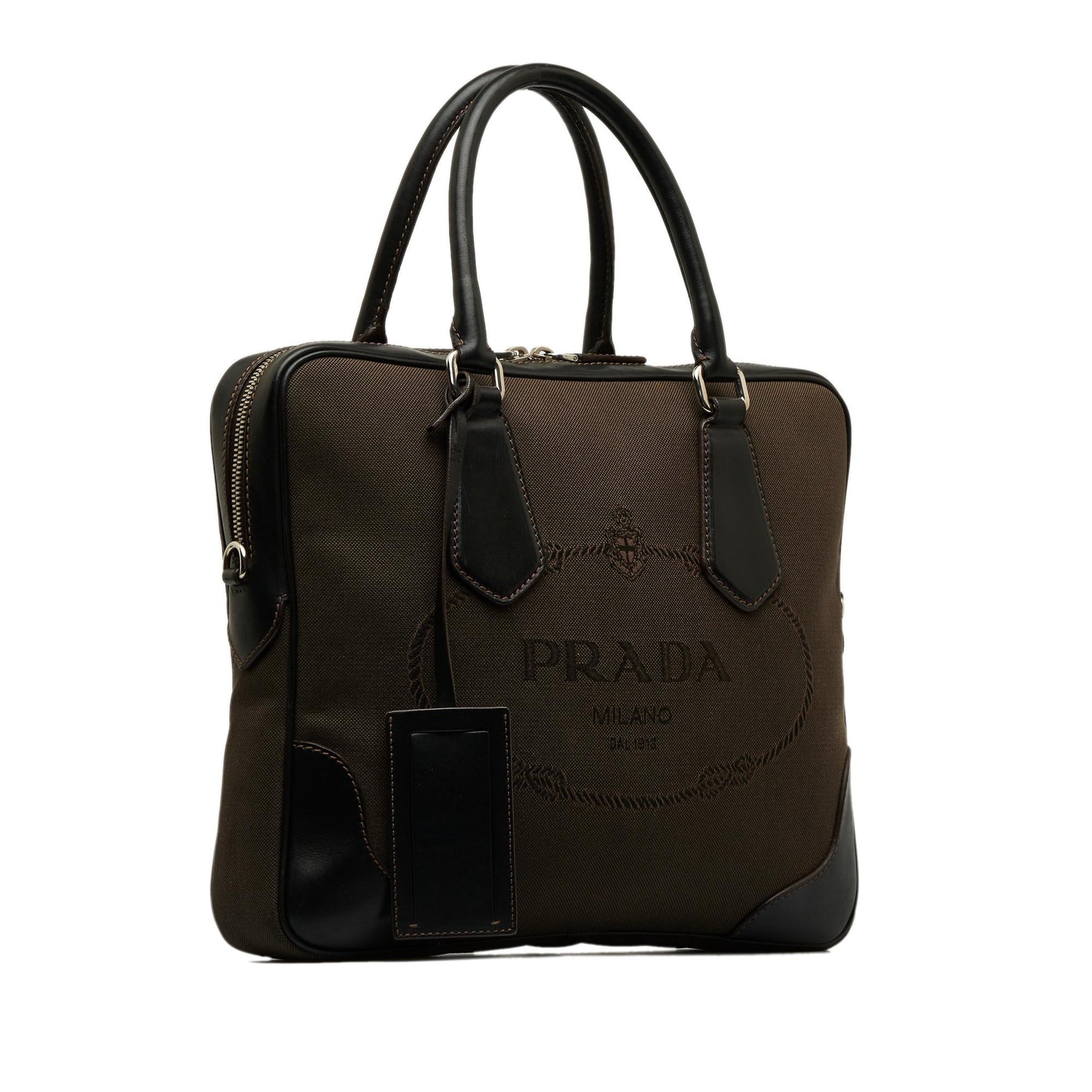 Prada Canapa Satchel Shg B8U3Kh Logo Satchel Bag