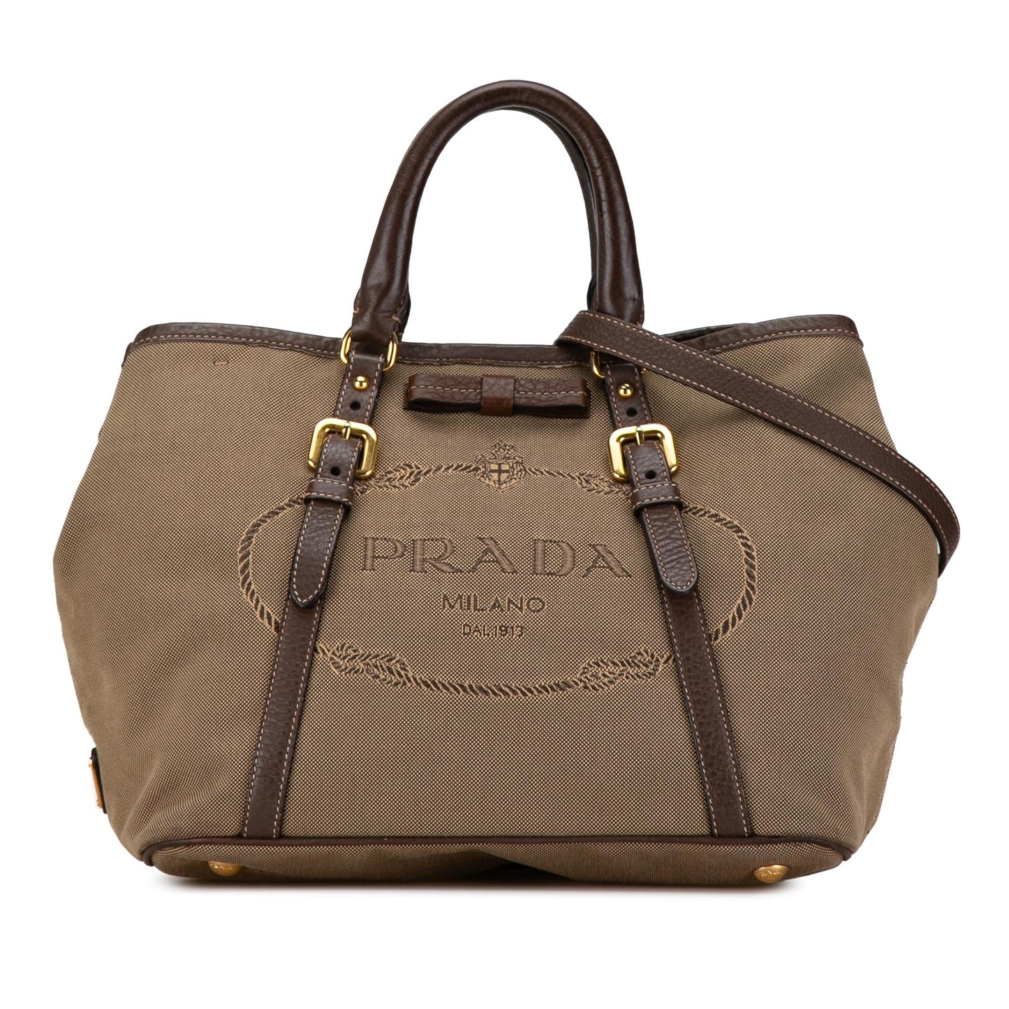 Prada Canapa Satchel Shg Wgg26G Logo Satchel Bag