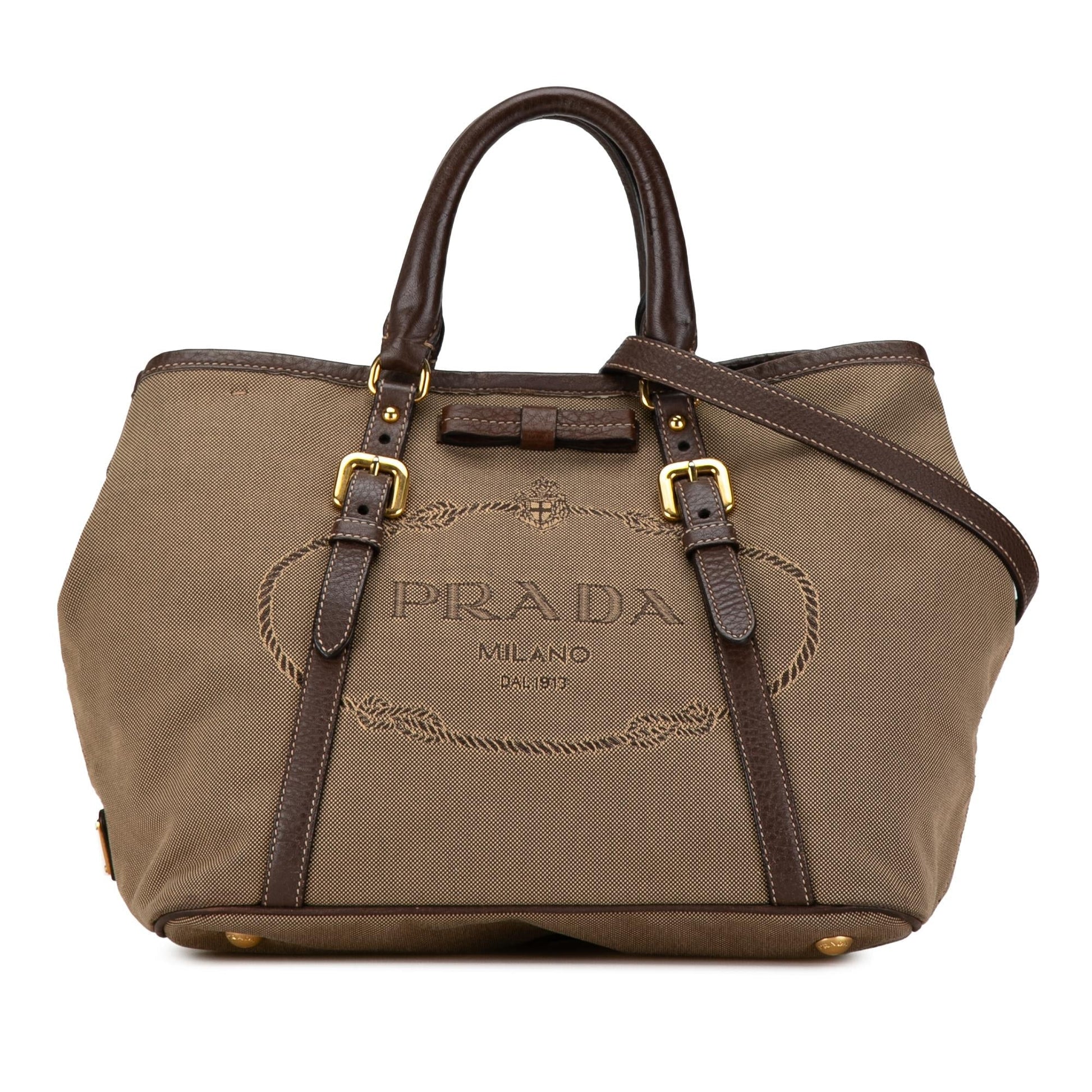 Prada Canapa Satchel Shg Wgg26G Logo Satchel Bag