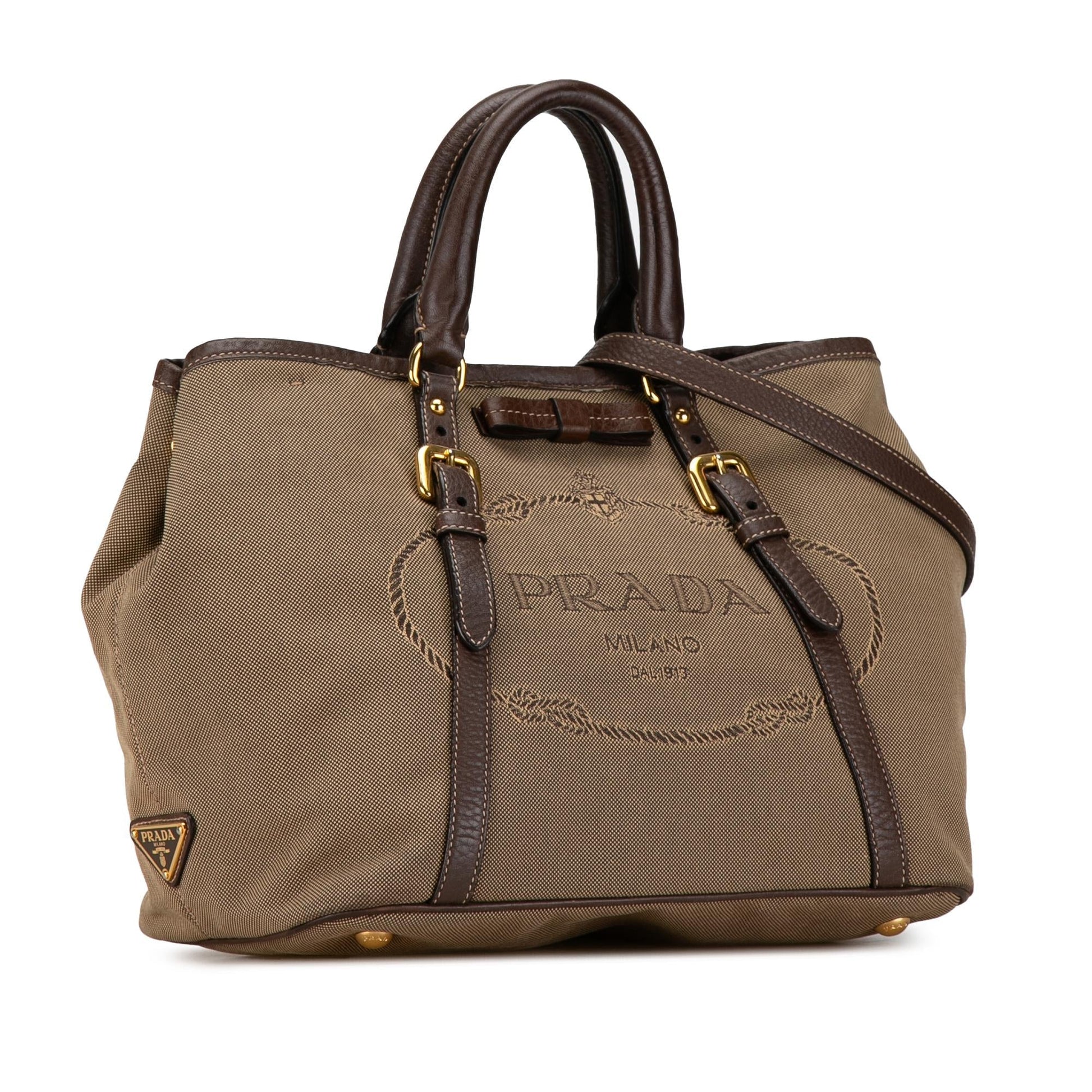 Prada Canapa Satchel Shg Wgg26G Logo Satchel Bag