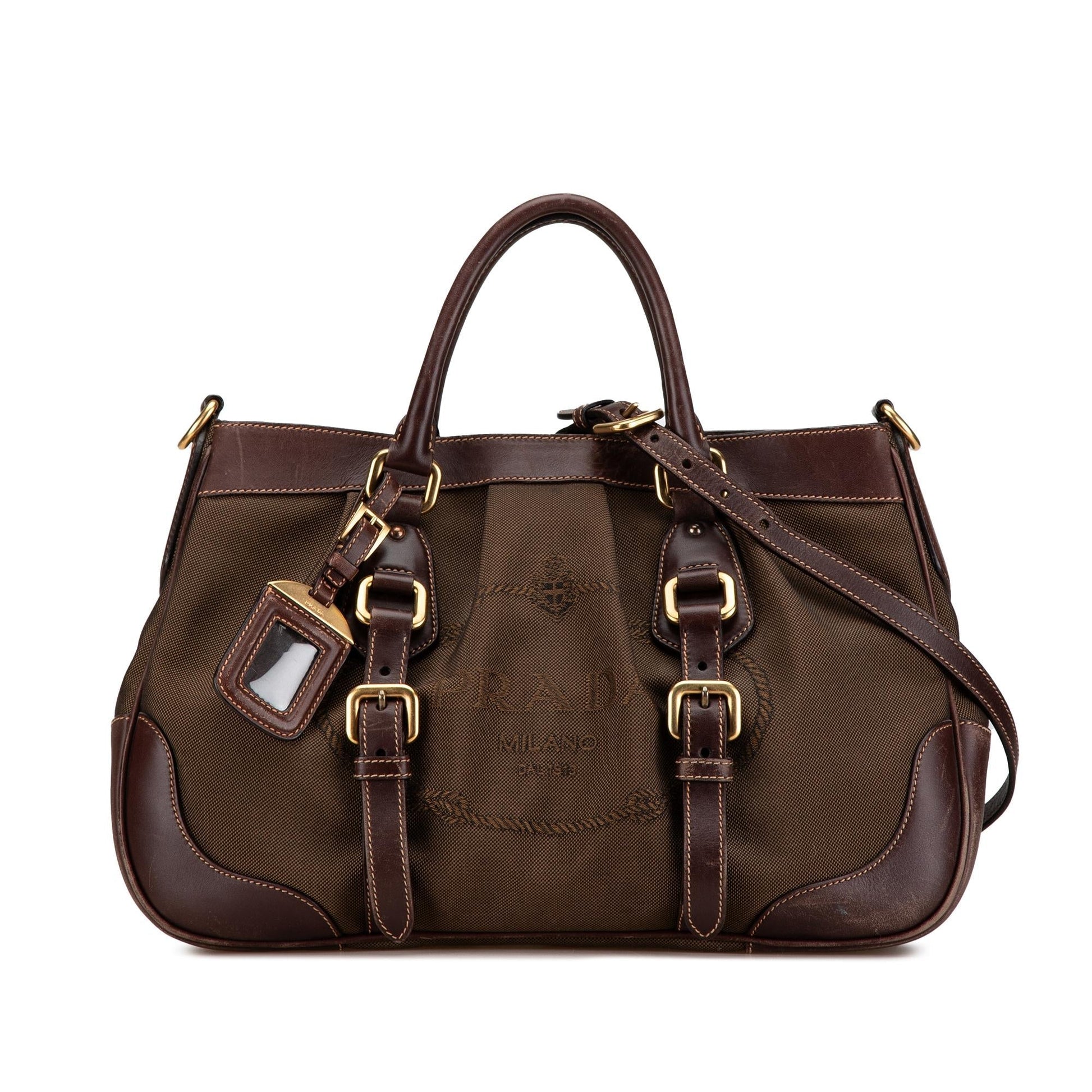 Prada Canapa Satchel Shg 21H9Gl Logo Satchel Bag