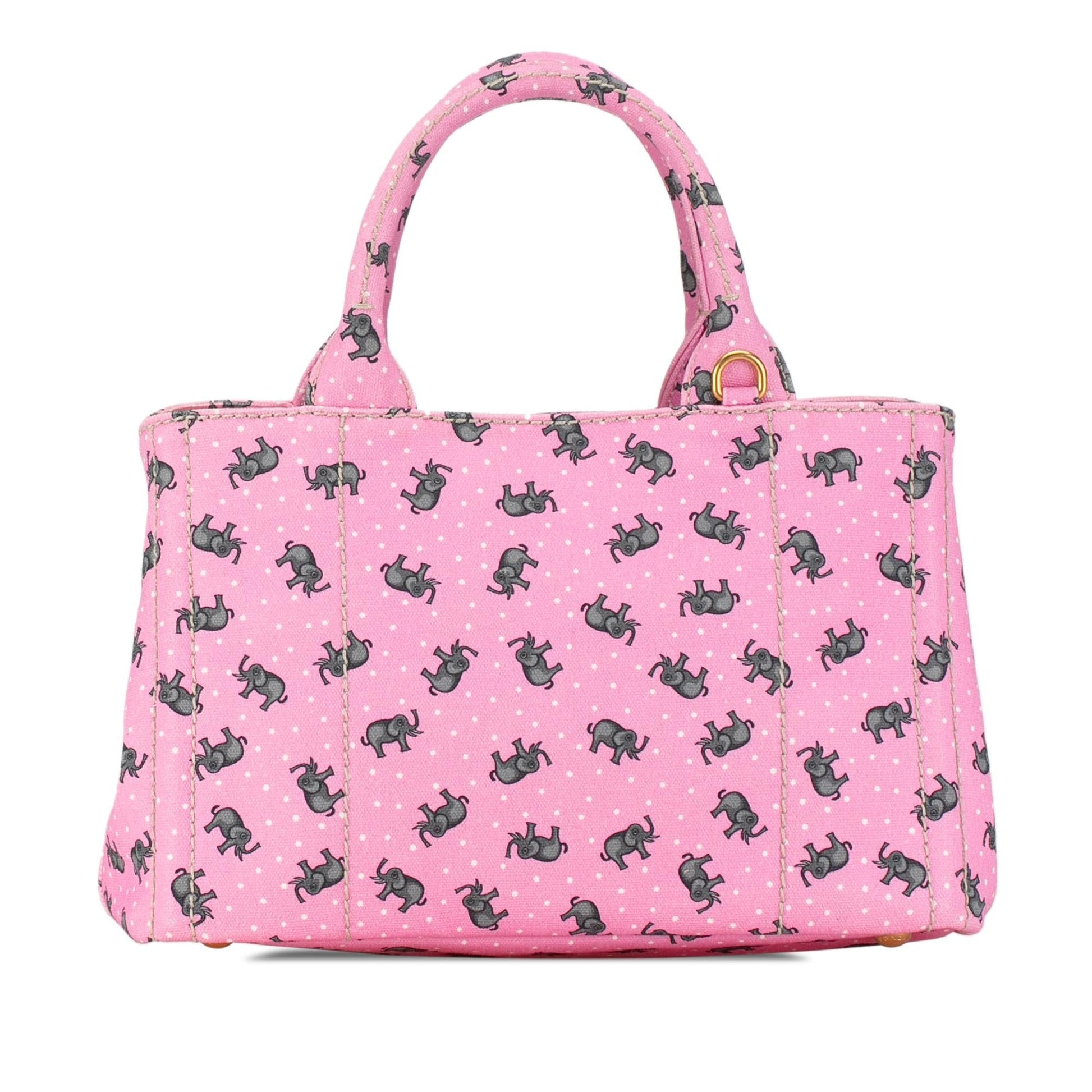 Prada Canapa St Elephant Satchel Shg Hjofd1 Logo Satchel Bag